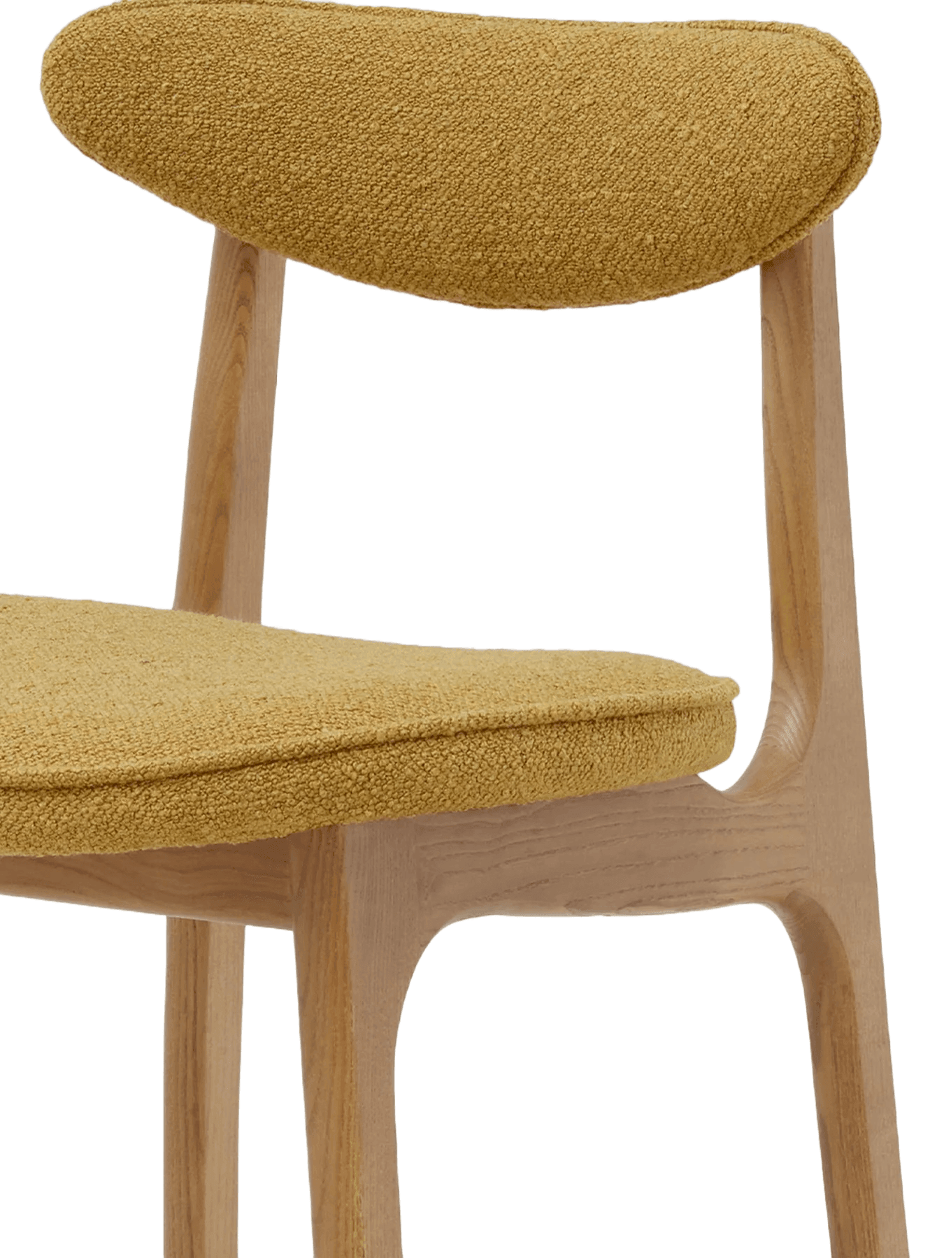 Krzesło barowe 200-190 żółty w tkaninie Boucle Mustard 366 concept    Eye on Design