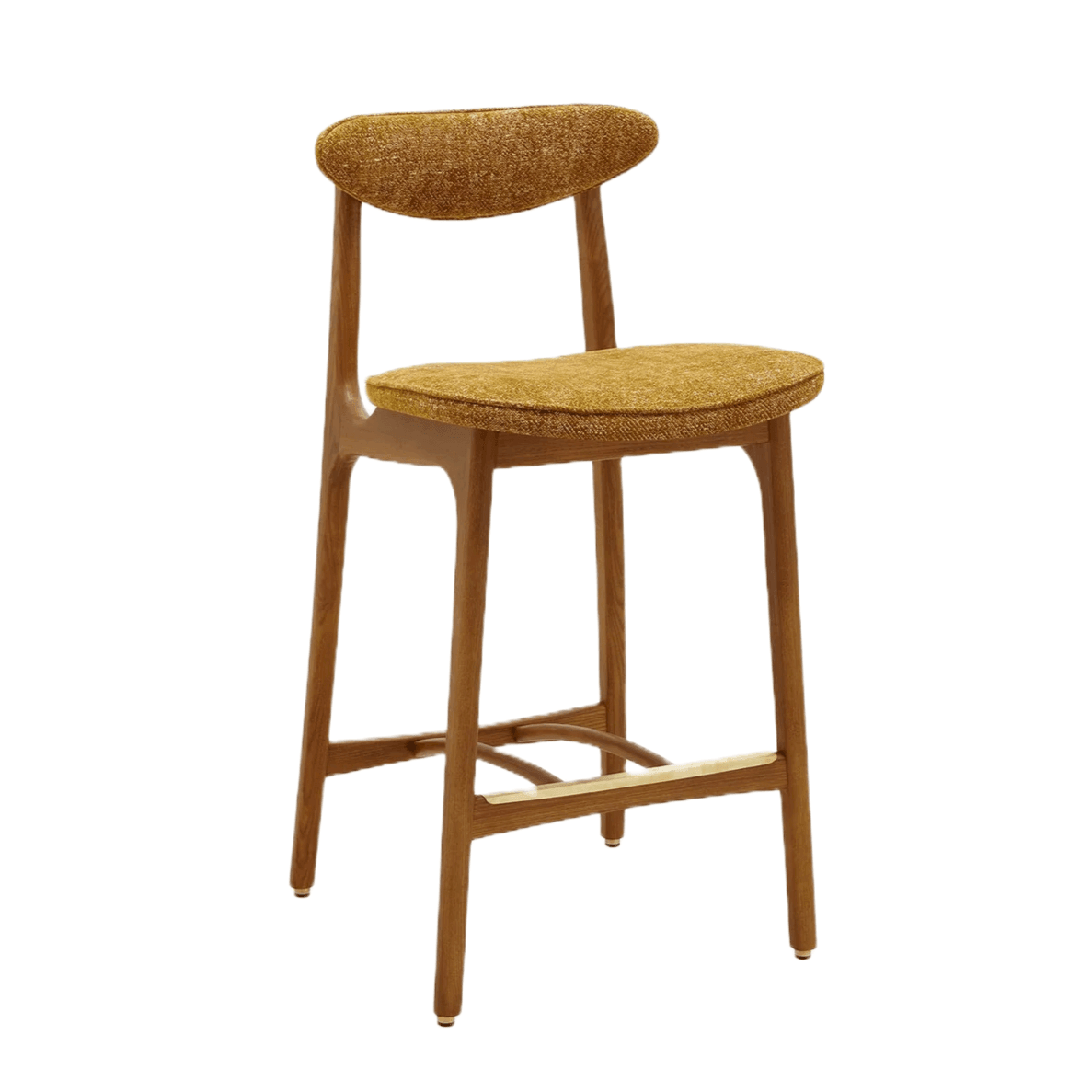 Krzesło barowe 200-190 żółty w tkaninie Marble Mustard 366 concept    Eye on Design
