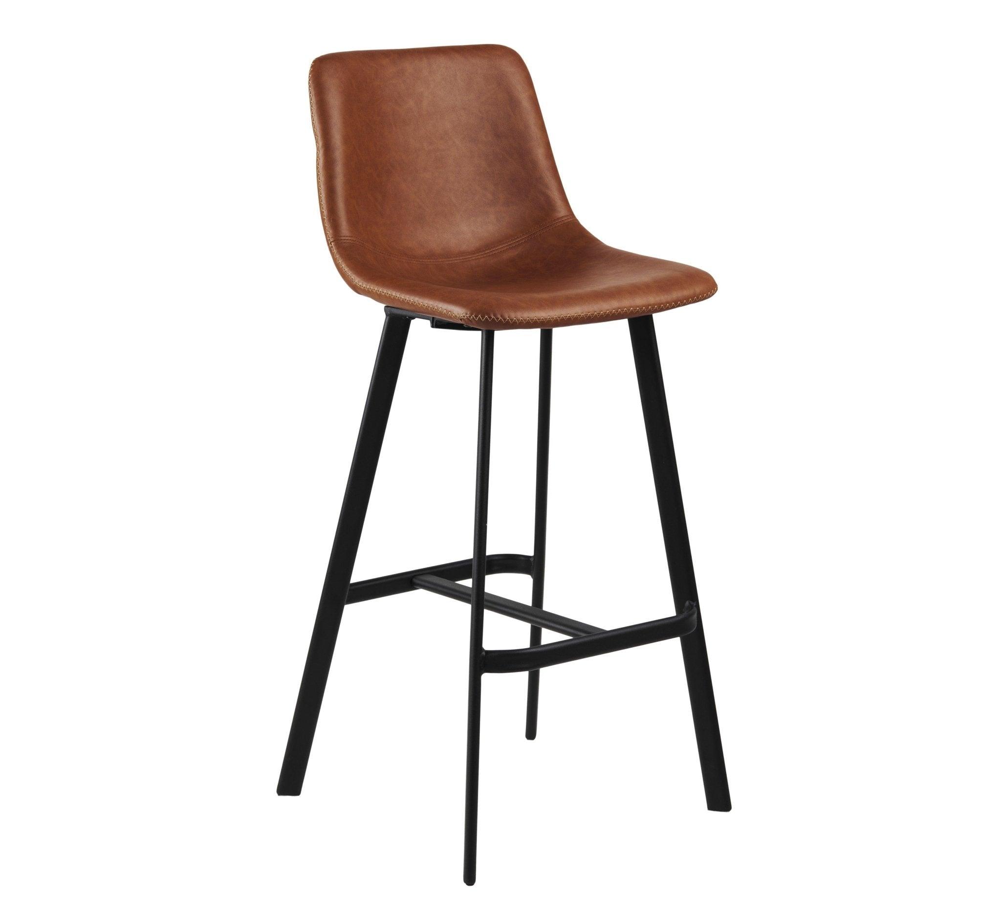 Krzesło barowe ALVA brandy ekoskóra Home Essentials    Eye on Design