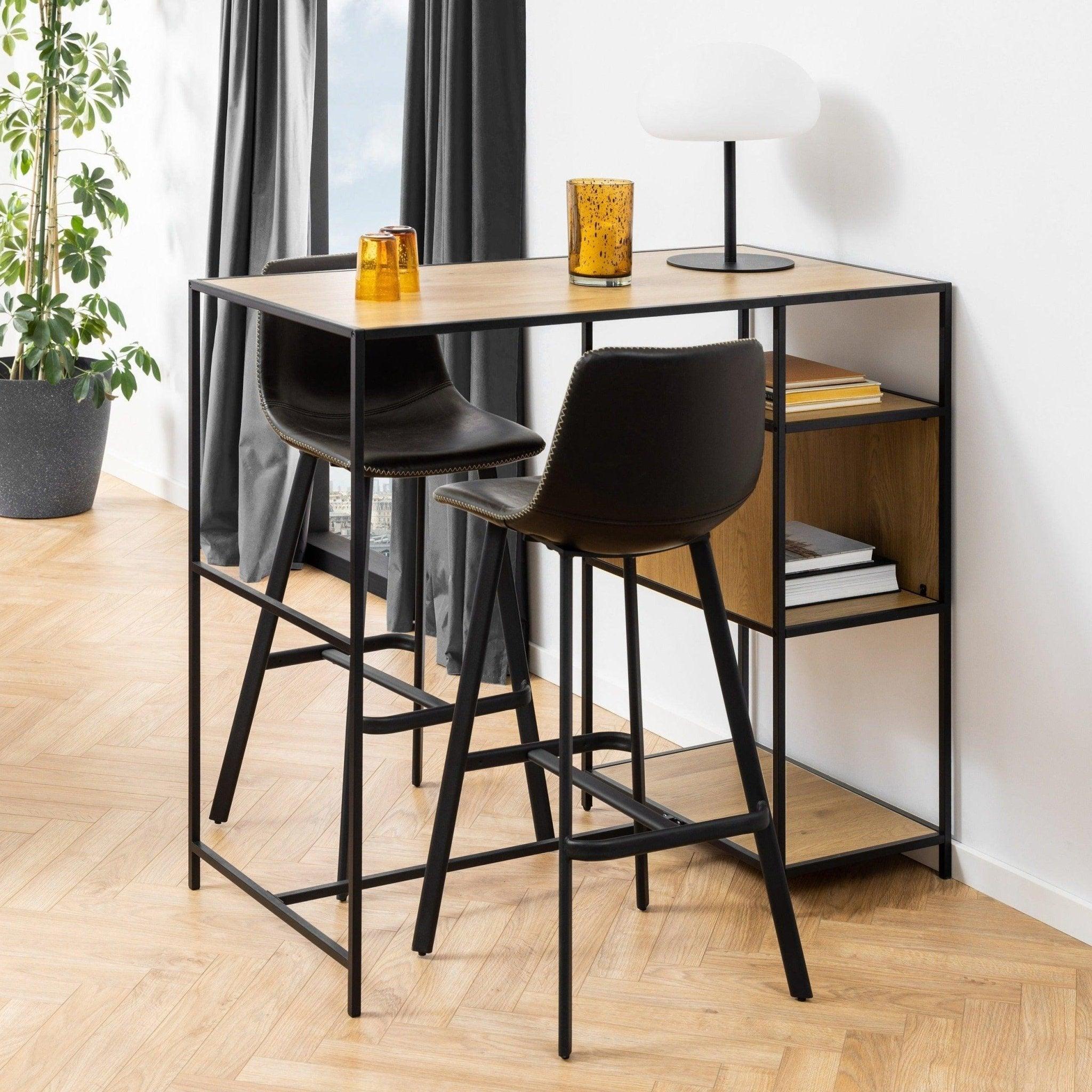 Krzesło barowe ALVA czarna ekoskóra Home Essentials    Eye on Design