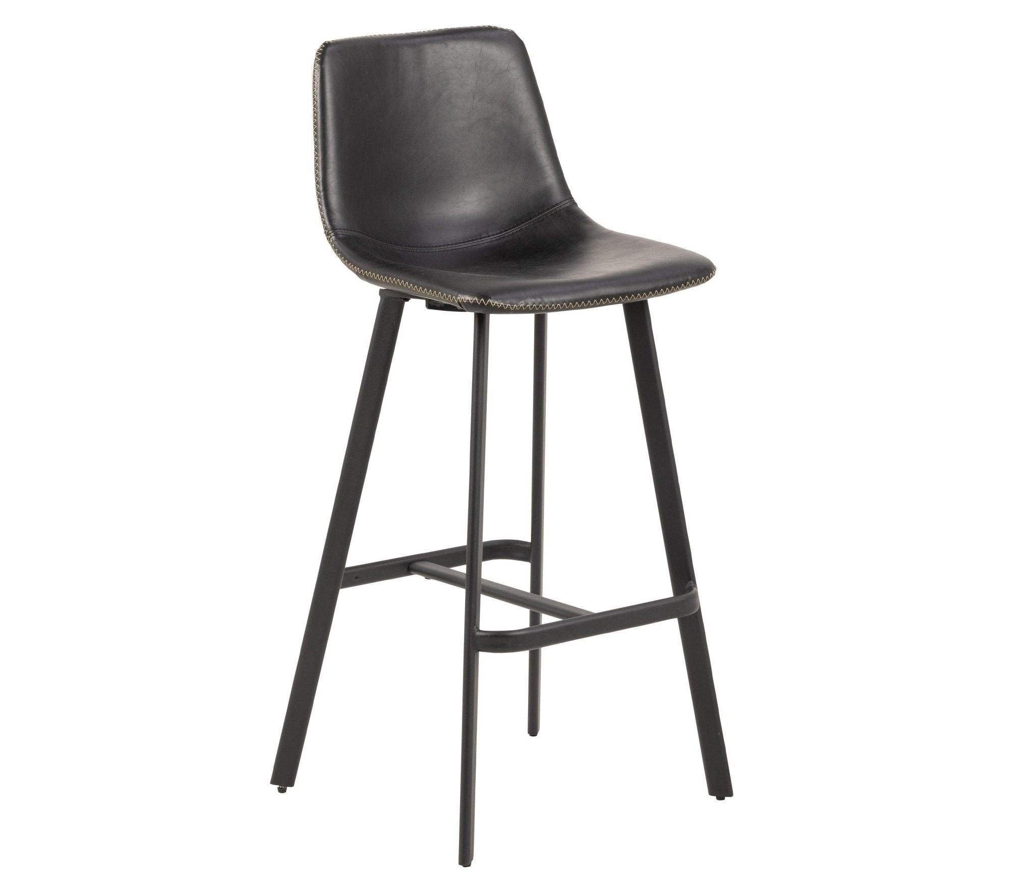 Krzesło barowe ALVA czarna ekoskóra Home Essentials    Eye on Design