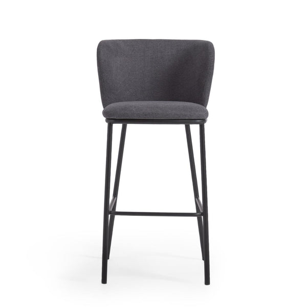 Krzesło barowe CISELIA ciemnoszary szenil La Forma    Eye on Design