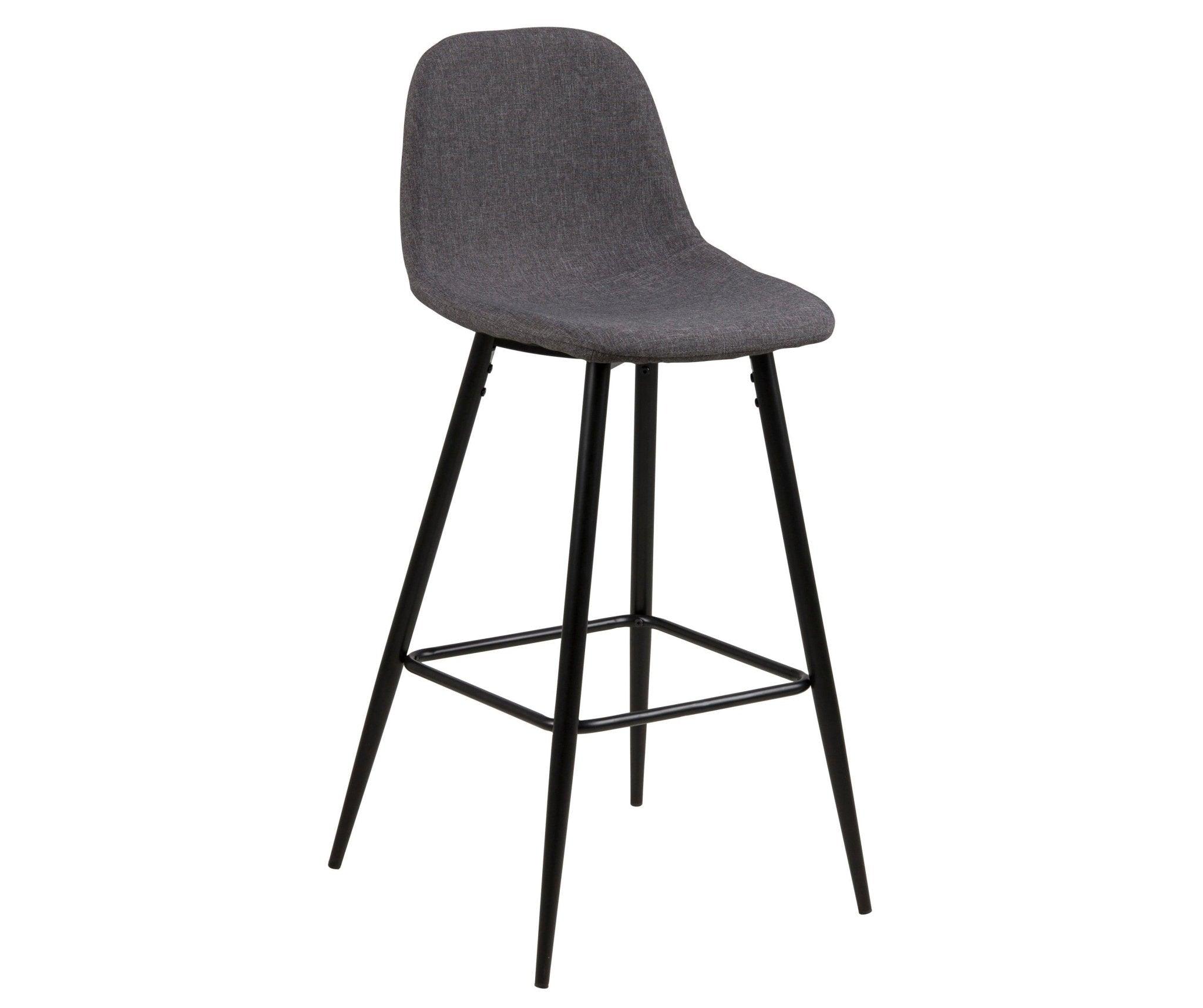 Krzesło barowe LIVIA ciemnoszary z czarną podstawą Home Essentials    Eye on Design