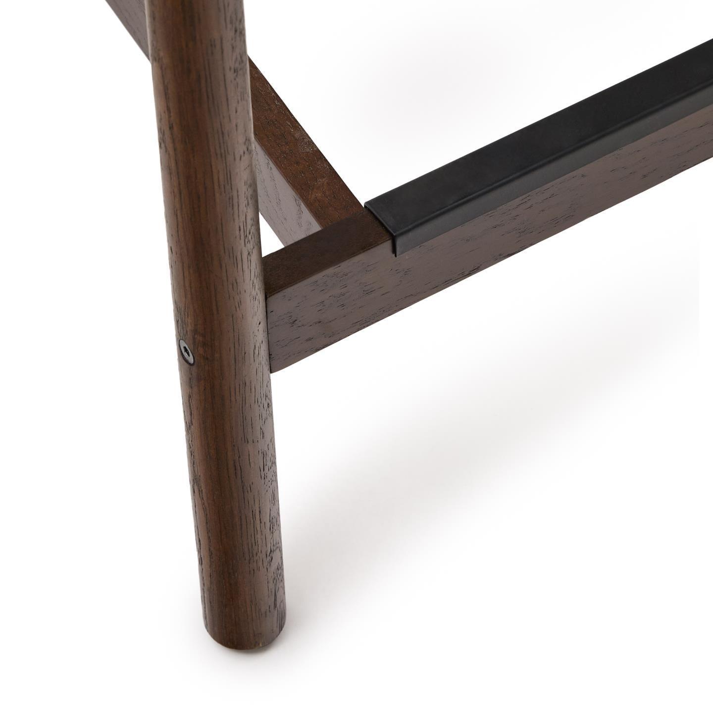 Krzesło barowe YALIA orzechowe drewno dębowe La Forma    Eye on Design