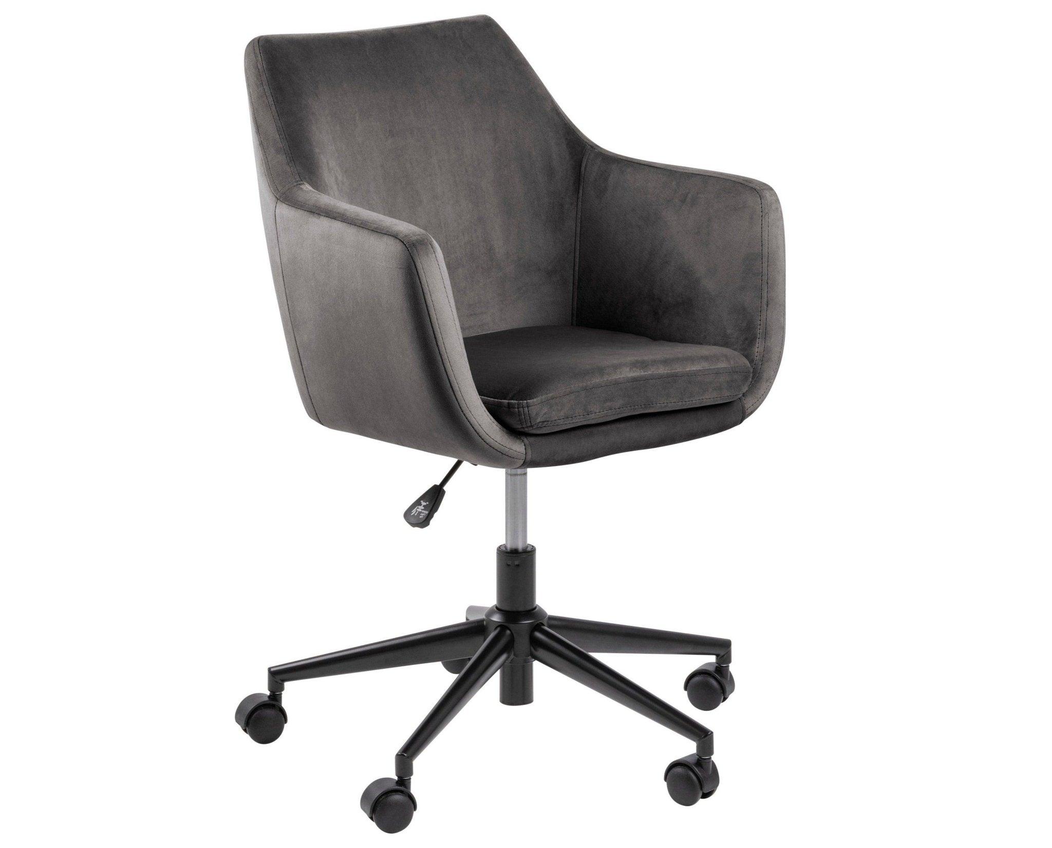 Krzesło biurowe MILAS ciemnoszary z czarną podstawą Home Essentials    Eye on Design