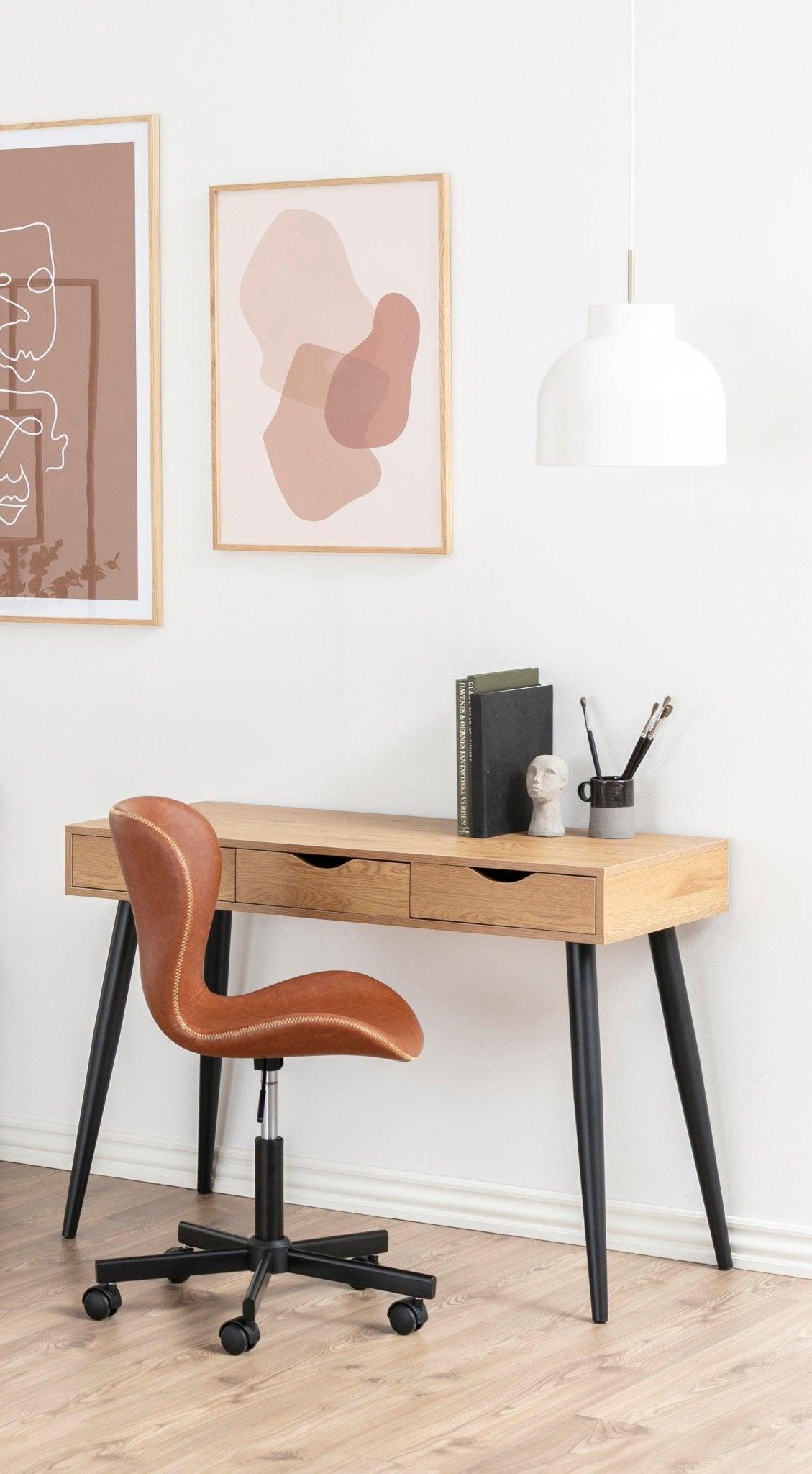 Krzesło biurowe skórzane BJORN brandy Home Essentials    Eye on Design
