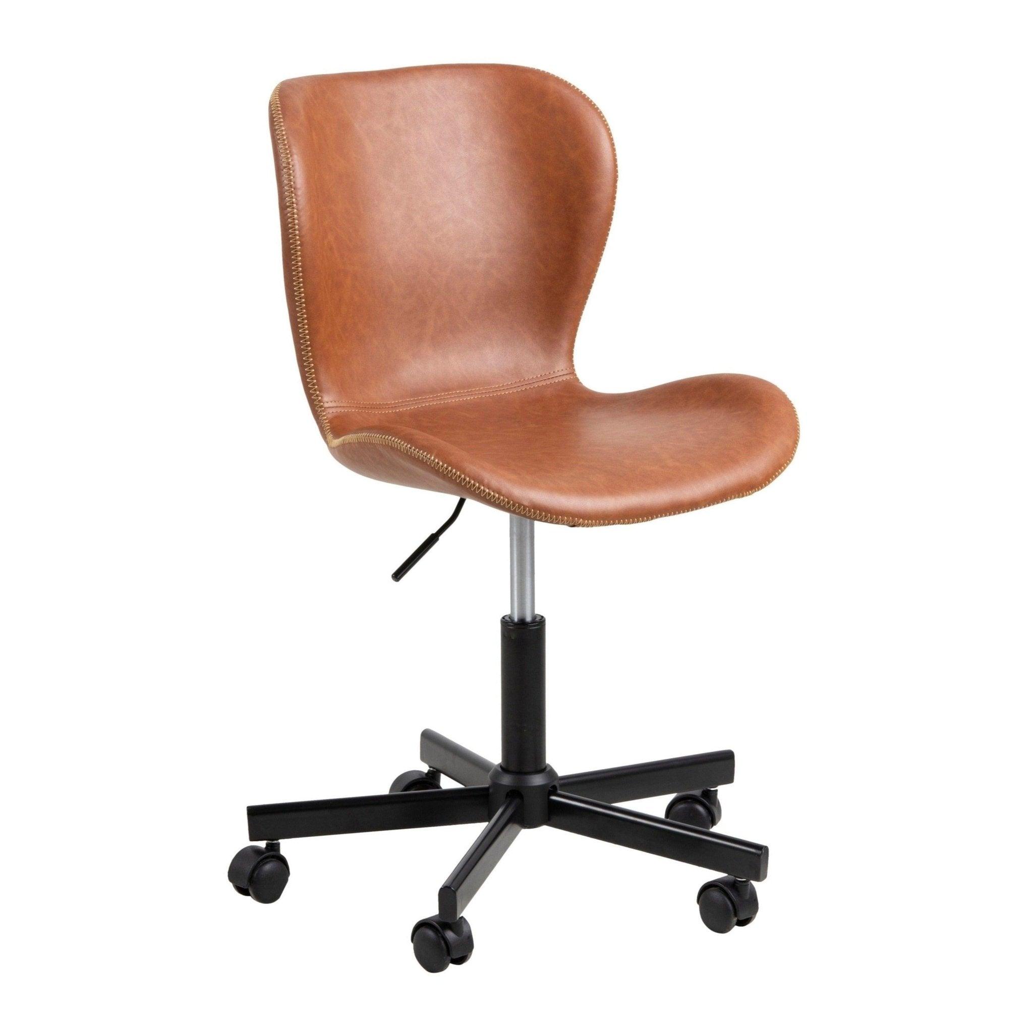 Krzesło biurowe skórzane BJORN brandy Home Essentials    Eye on Design
