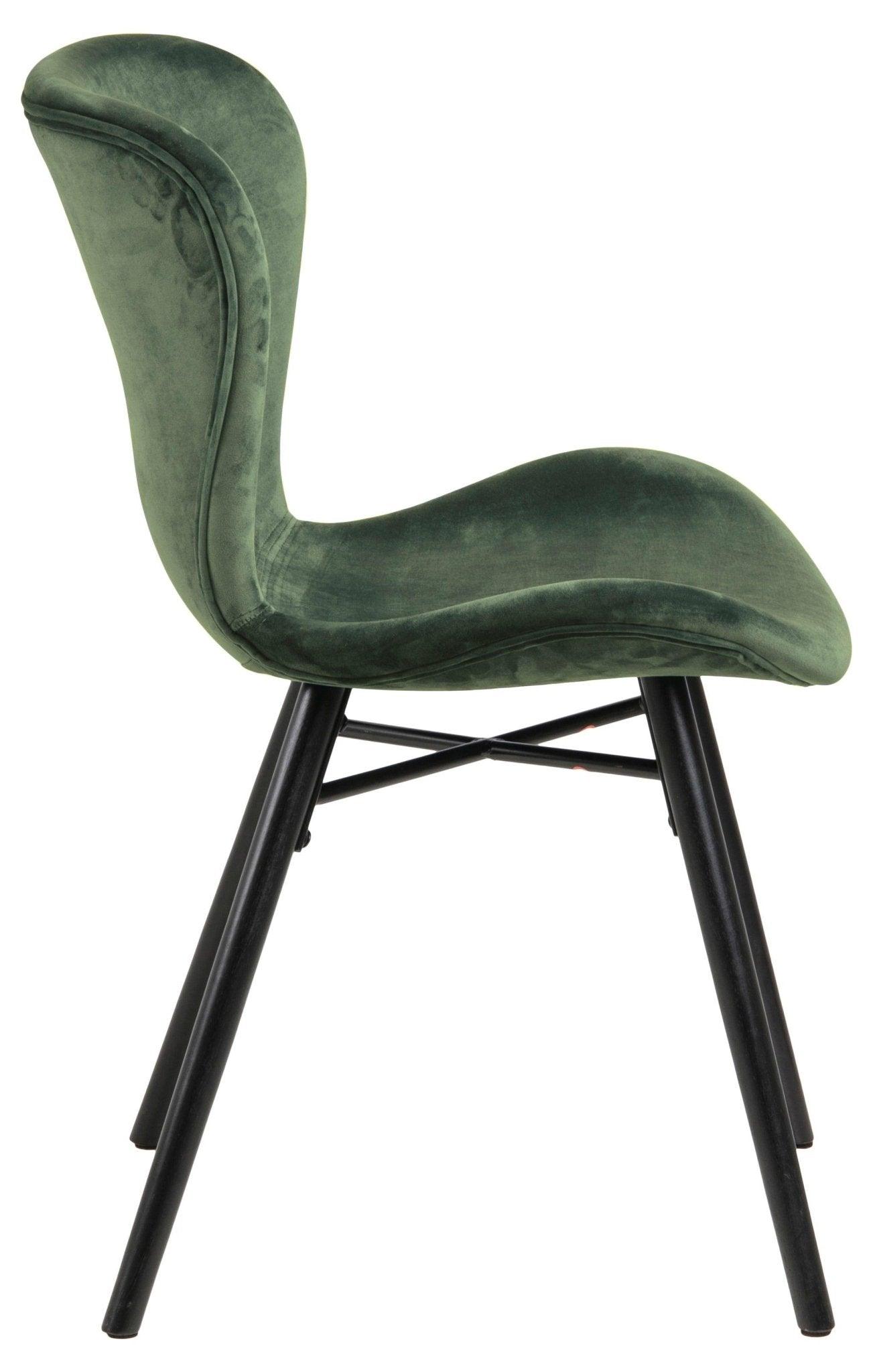 Krzesło BJORN zieleń butelkowa z czarną podstawą Home Essentials    Eye on Design