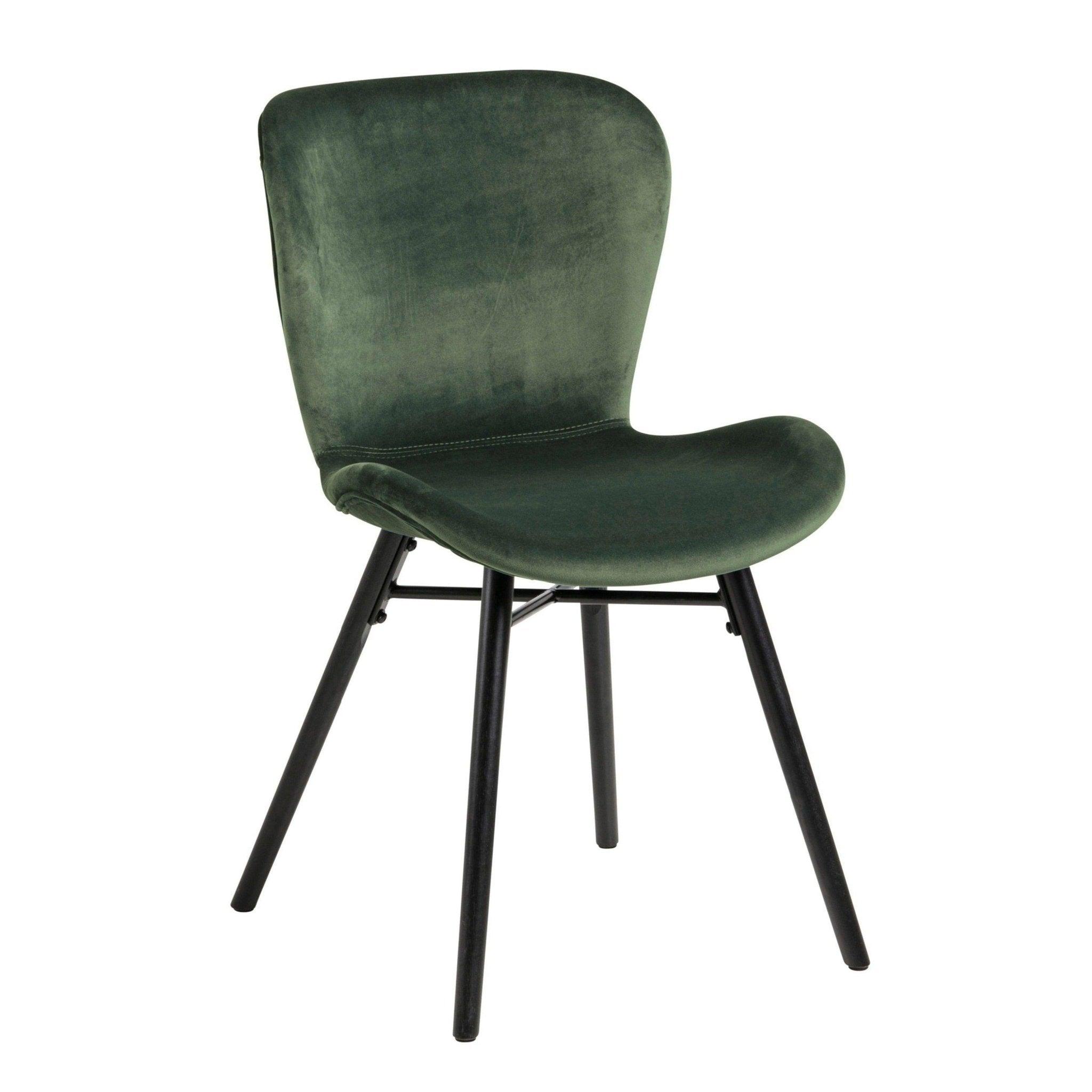 Krzesło BJORN zieleń butelkowa z czarną podstawą Home Essentials    Eye on Design