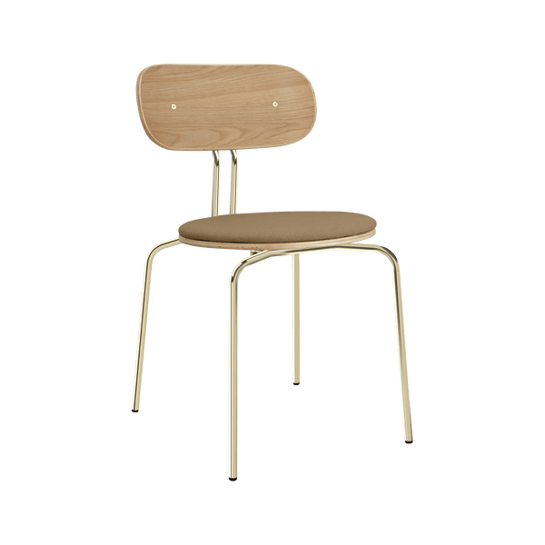 Krzesło CURIOUS karmelowy ze złotą podstawą UMAGE    Eye on Design