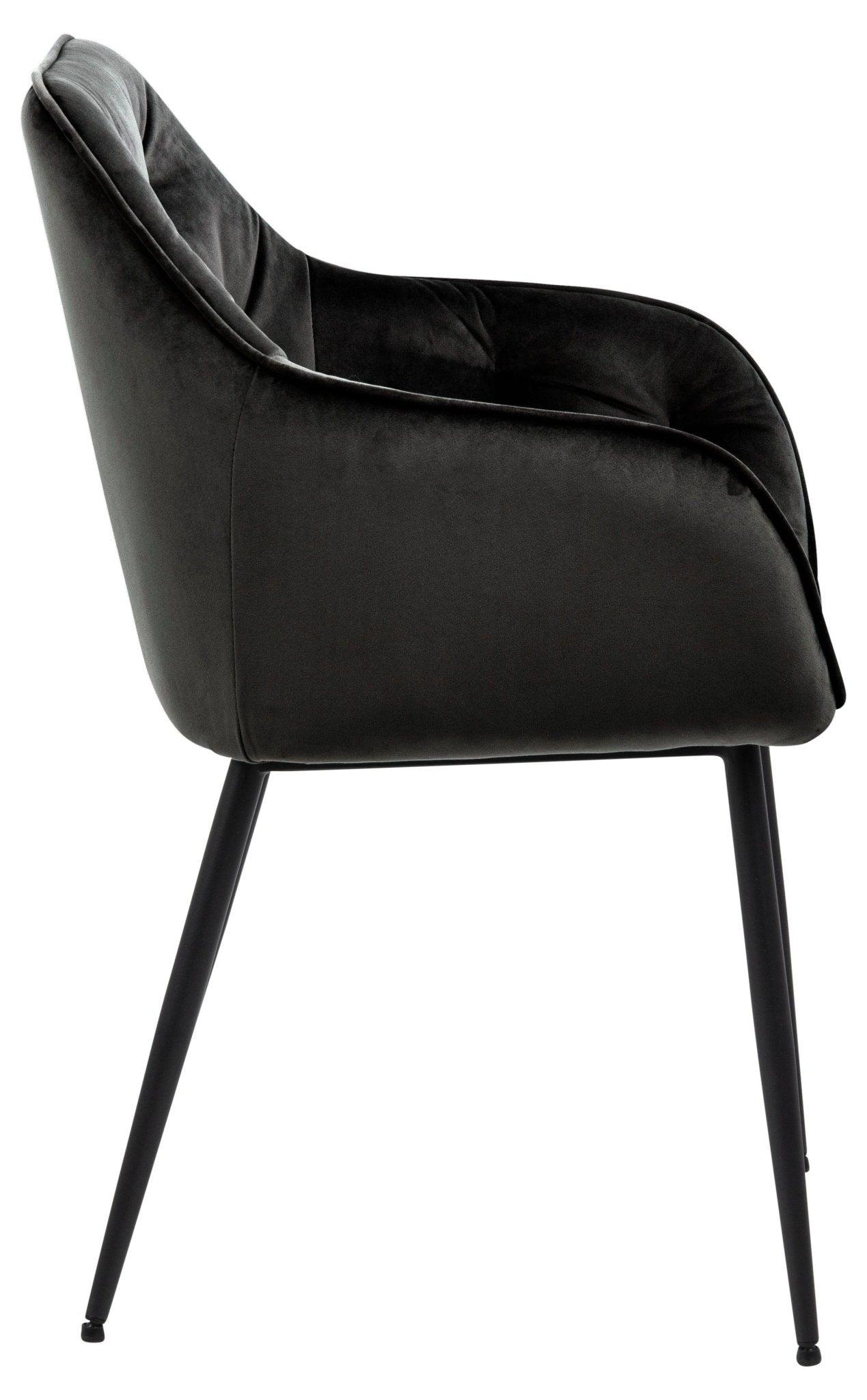 Krzesło LOUI ciemnoszary z czarną podstawą Home Essentials    Eye on Design