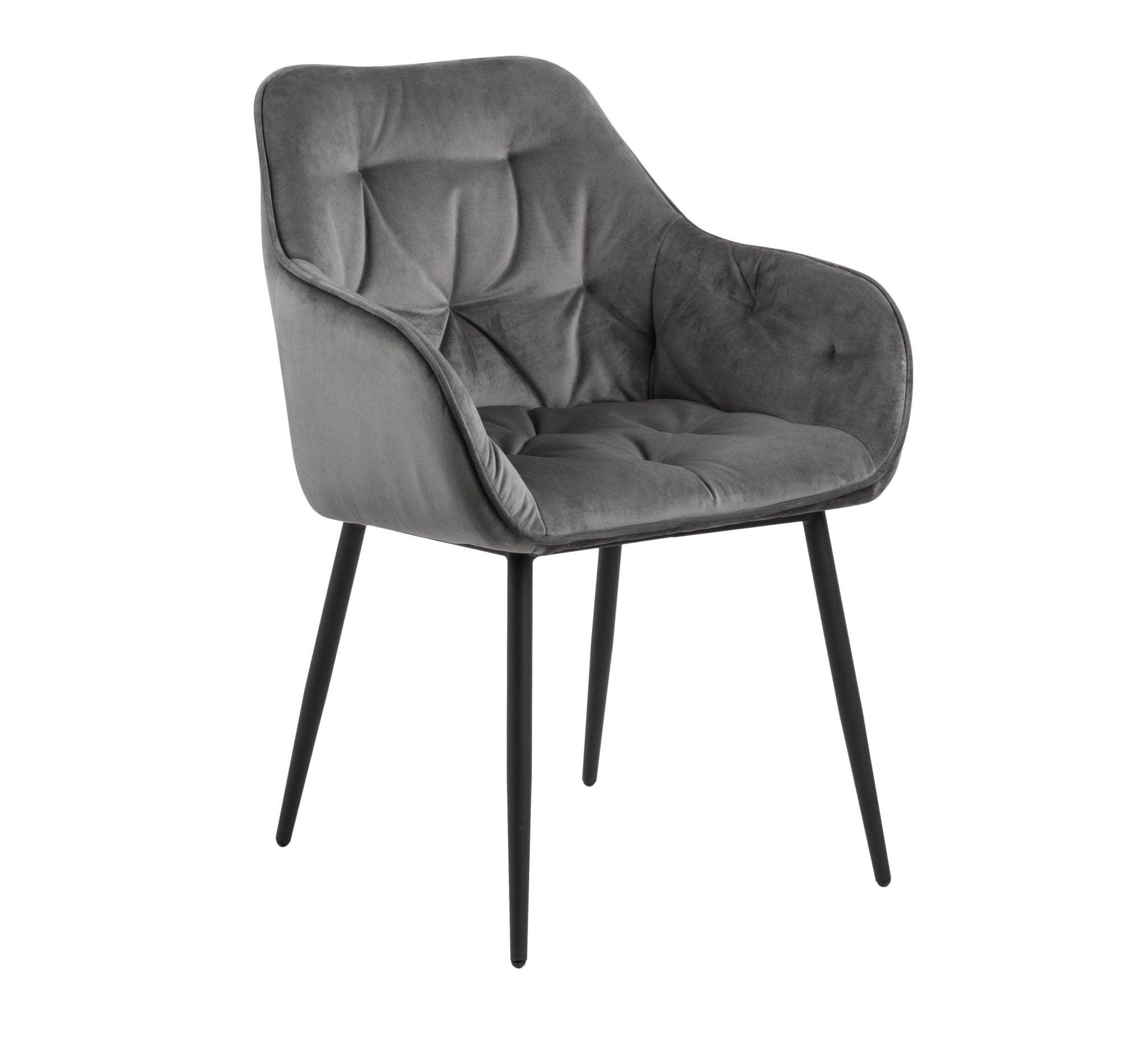 Krzesło LOUI szary z czarną podstawą Home Essentials    Eye on Design