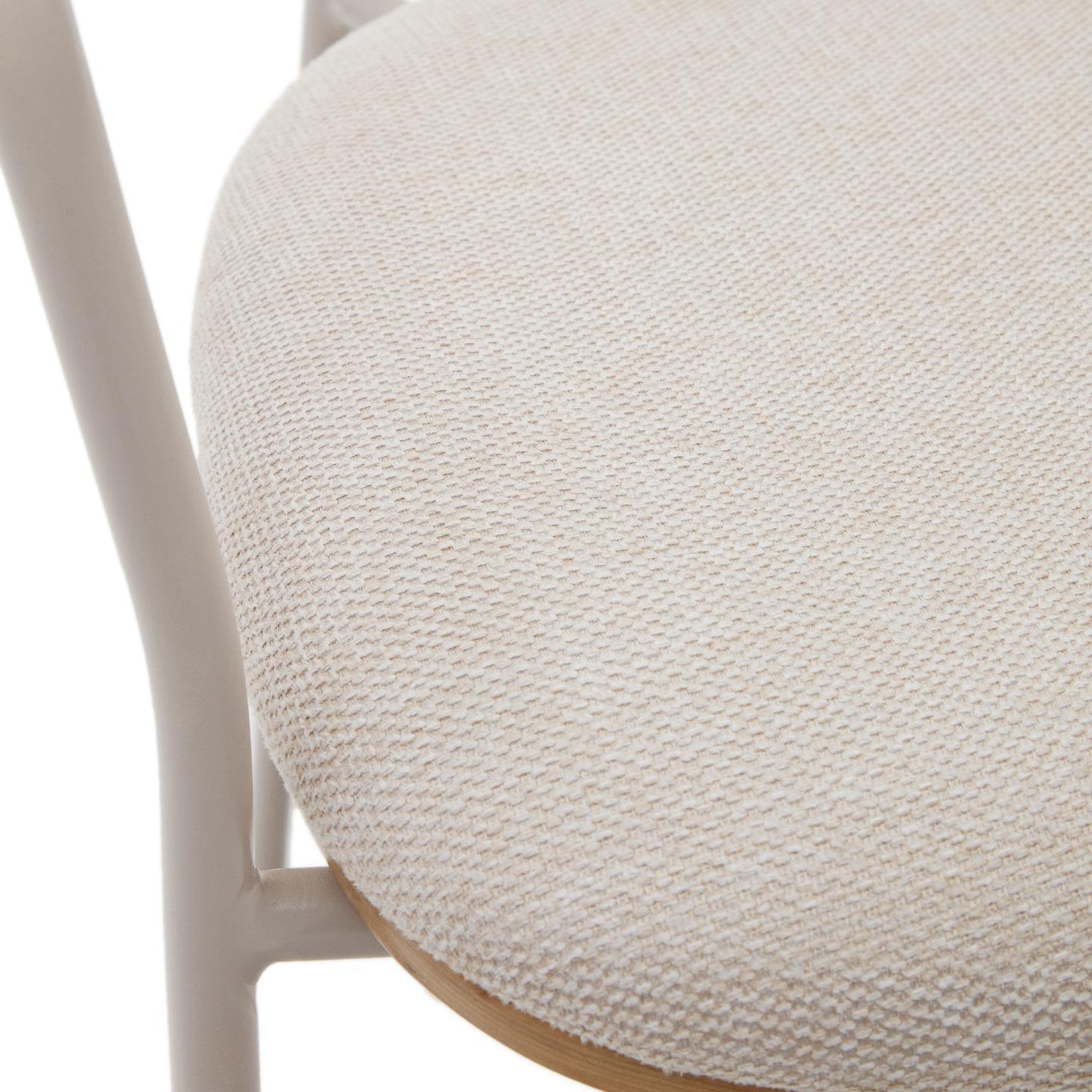 Krzesło MAUREEN okleina dębowa z beżową podstawą La Forma    Eye on Design