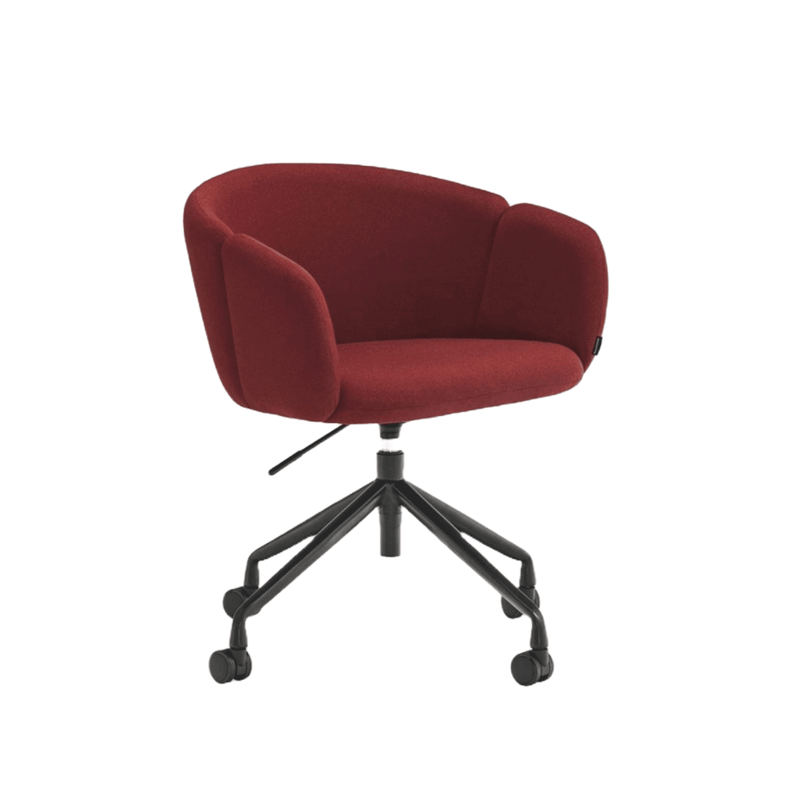 Krzesło na kółkach z podłokietnikami ADD czerwony Teulat    Eye on Design