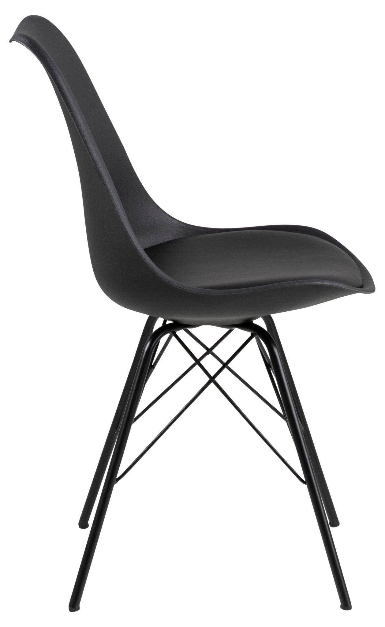 Krzesło NILS ekoskóra czarny z czarną podstawą Home Essentials    Eye on Design