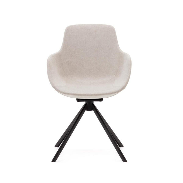 Krzesło obrotowe w tkaninie szenilowej TISSIANA beżowy La Forma    Eye on Design