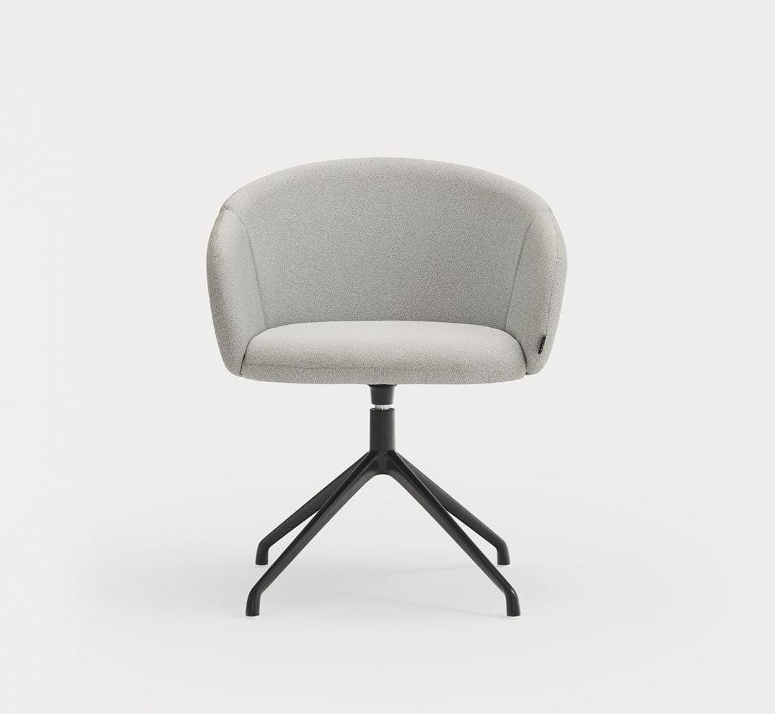 Krzesło obrotowe z podłokietnikami ADD szary z czarną podstawą Teulat    Eye on Design