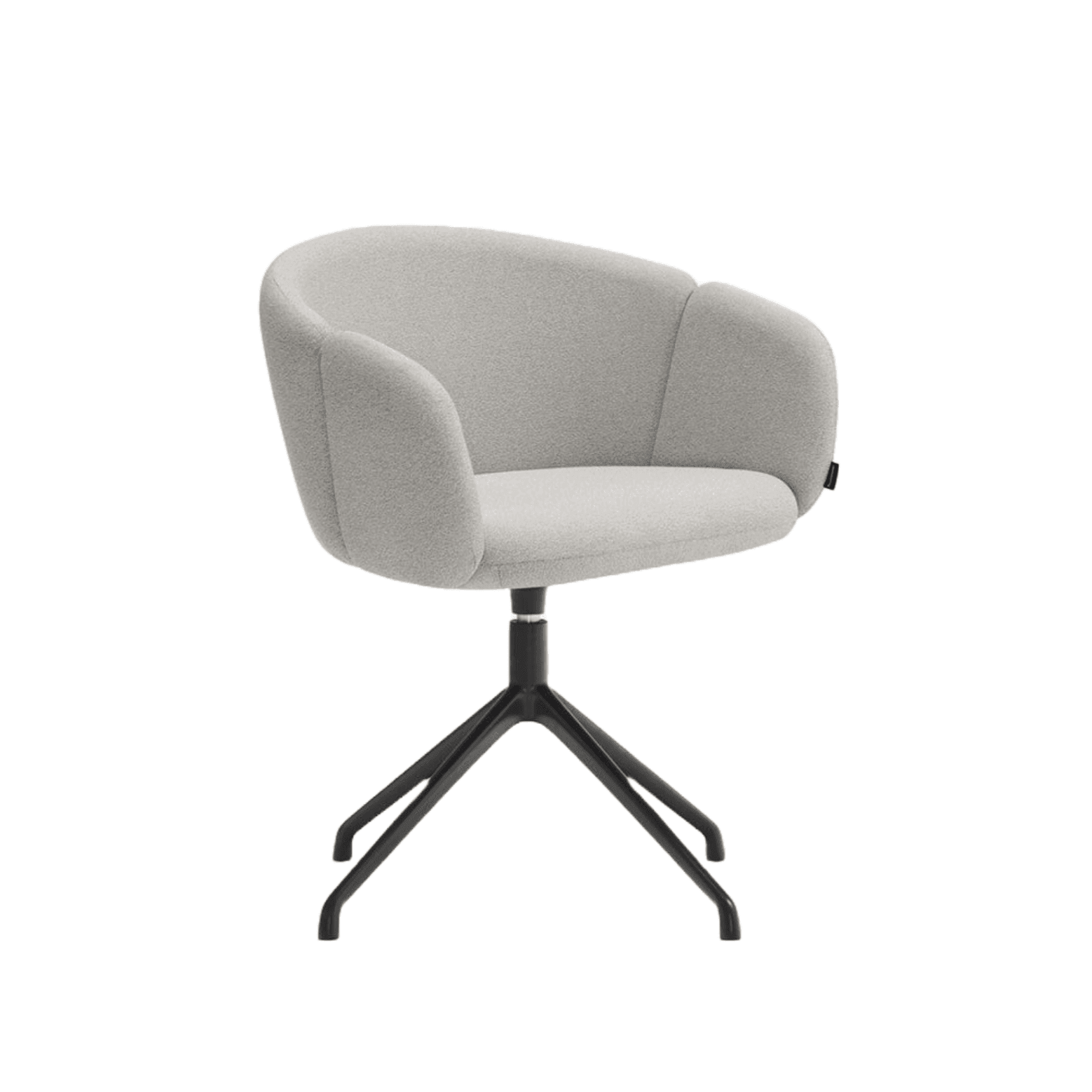Krzesło obrotowe z podłokietnikami ADD szary z czarną podstawą Teulat    Eye on Design
