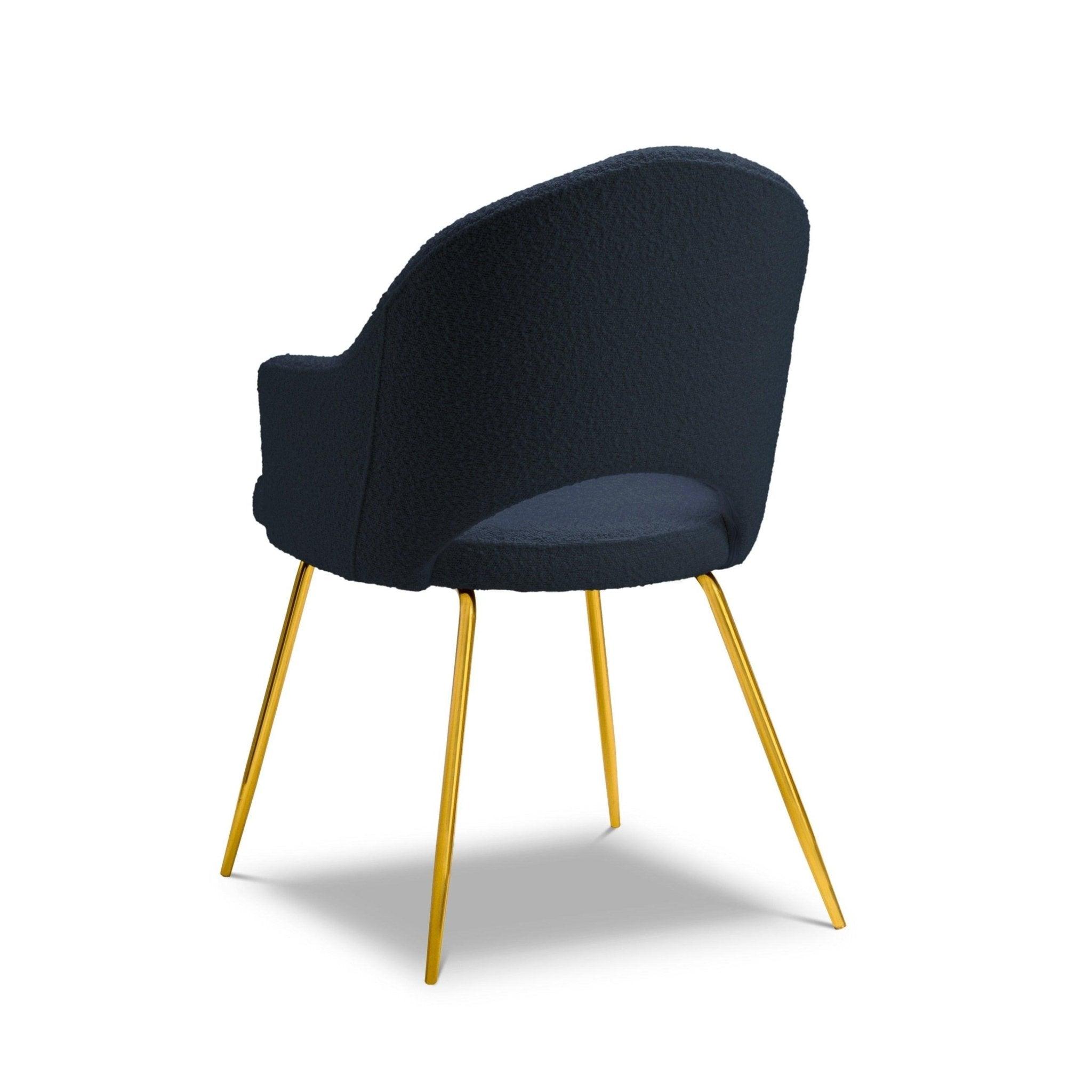 Krzesło w tkaninie boucle LYS ciemnoniebieski CXL by Christian Lacroix    Eye on Design