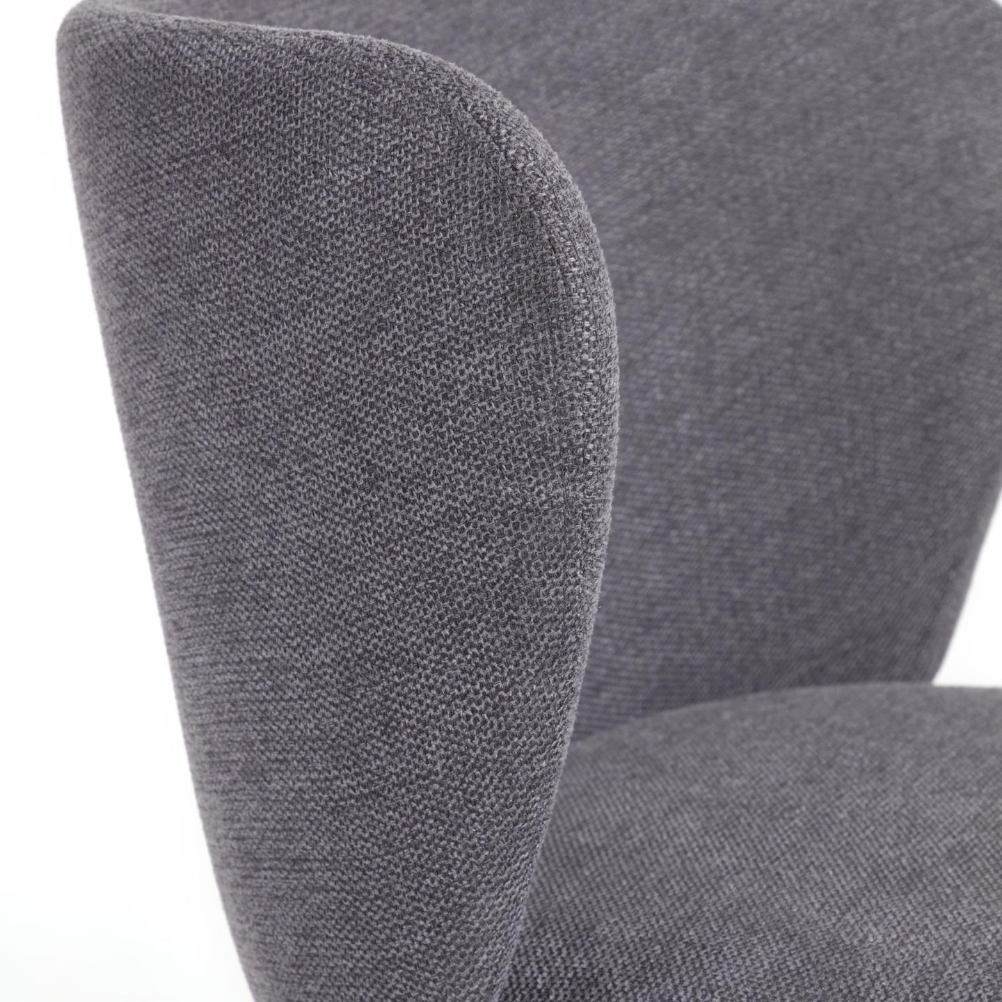 Krzesło w tkaninie szenilowej CISELIA ciemnoszary La Forma    Eye on Design