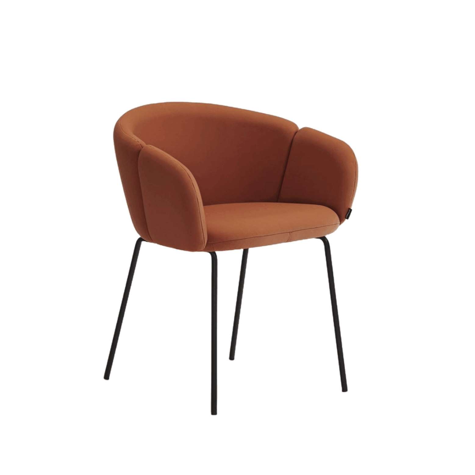 Krzesło z podłokietnikami ADD ekoskóra terracotta Teulat    Eye on Design