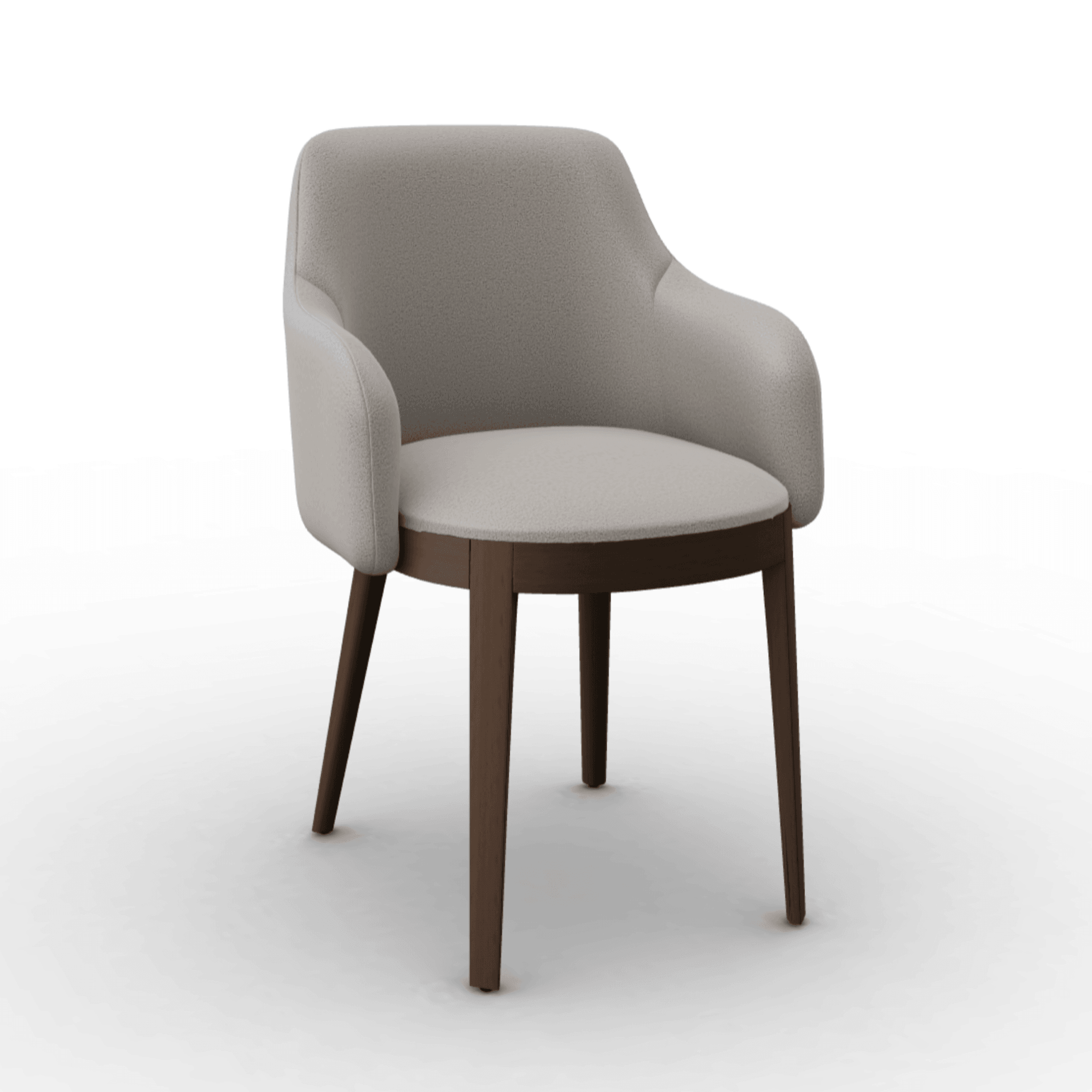 Krzesło z podłokietnikami ADÈL boucle taupe Calligaris ciemnobrązowa   Eye on Design