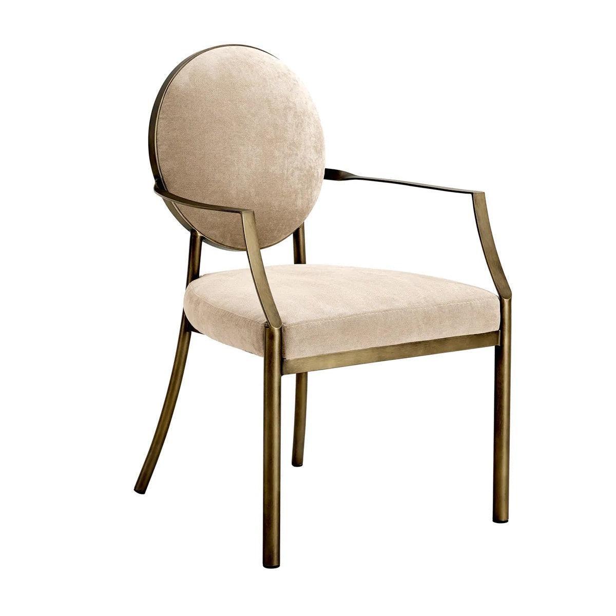 Krzesło z podłokietnikami SCRIBE beżowy Eichholtz    Eye on Design