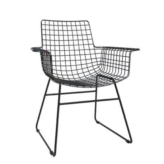 Krzesło z podłokietnikami WIRE czarny HKliving    Eye on Design