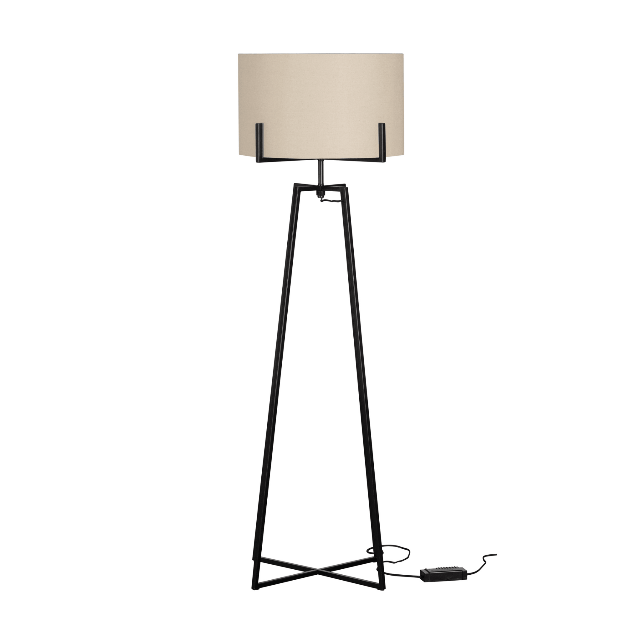 Lampa podłogowa HOLLY beżowy z czarną podstawą Woood Exclusive    Eye on Design