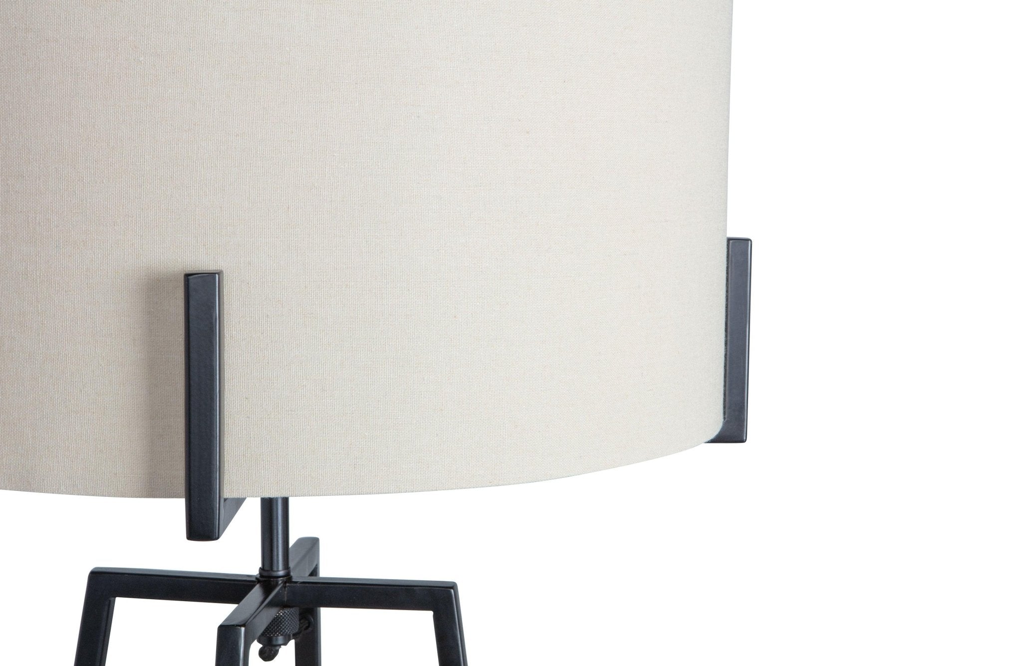 Lampa podłogowa HOLLY beżowy z czarną podstawą Woood Exclusive    Eye on Design