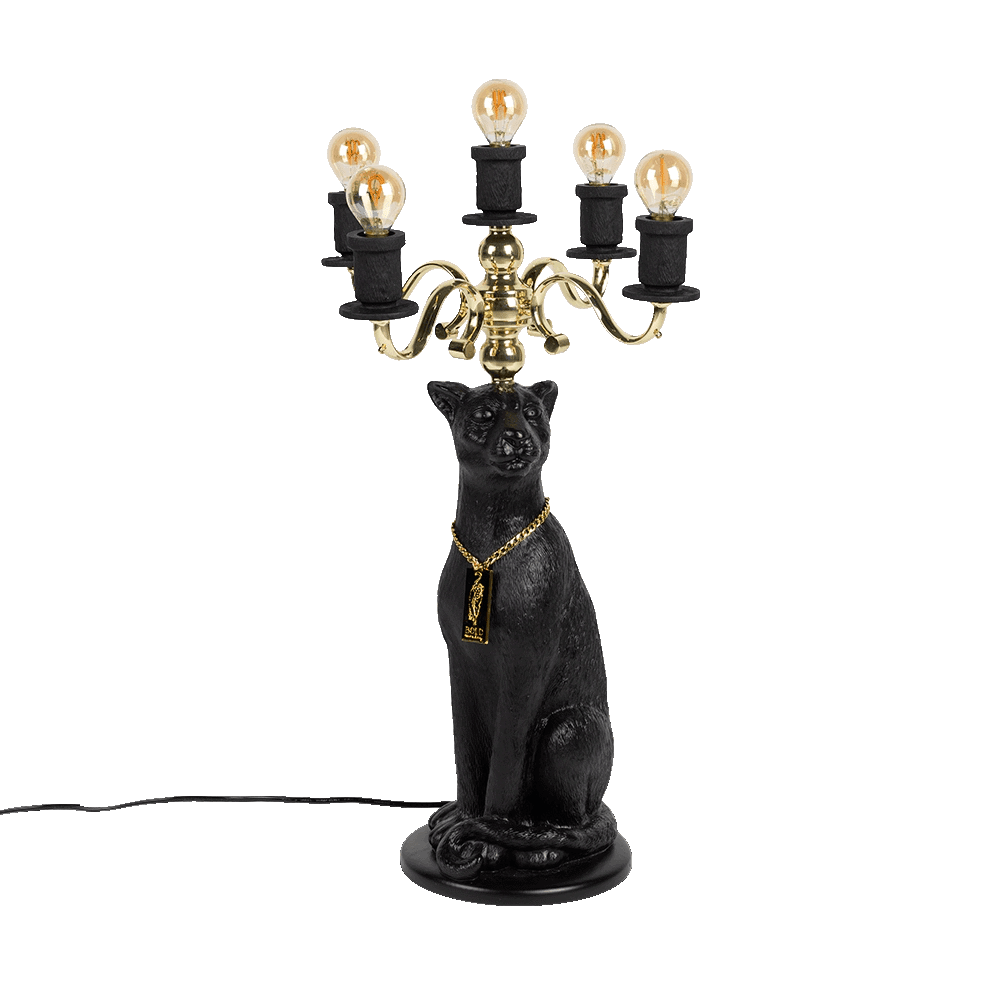 Lampa podłogowa PROUDLY CROWNED PANTHER czarny Bold Monkey    Eye on Design