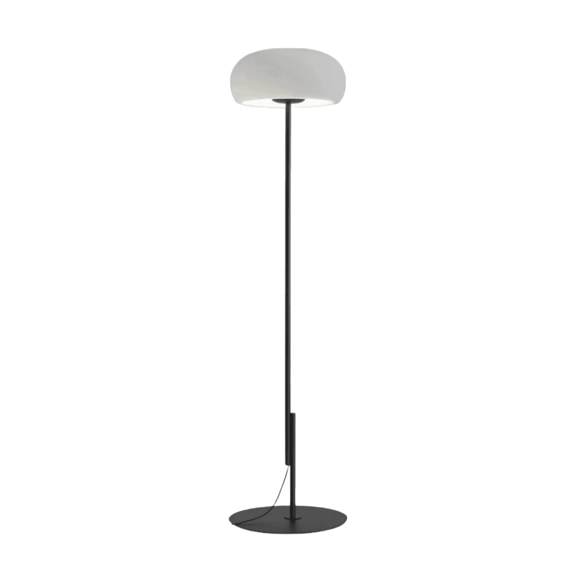 Lampa podłogowa VETRA czarny z białym kloszem Marset    Eye on Design