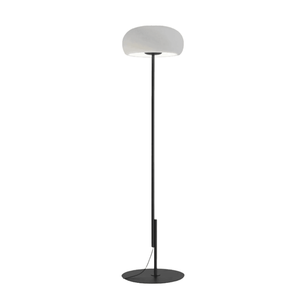 Lampa podłogowa VETRA czarny z białym kloszem Marset    Eye on Design