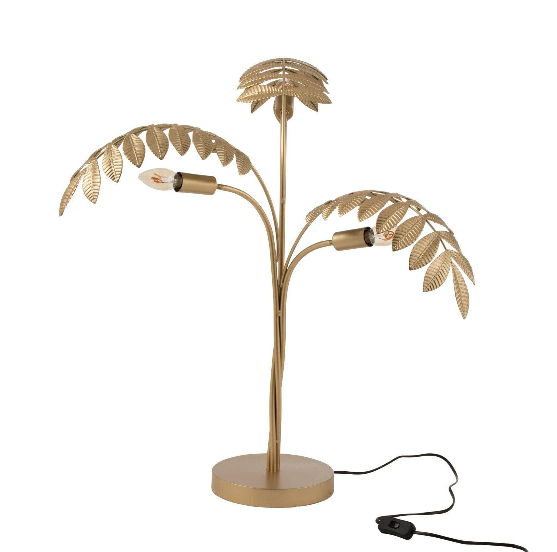 Lampa stołowa PALM TREE złoty J-LINE    Eye on Design