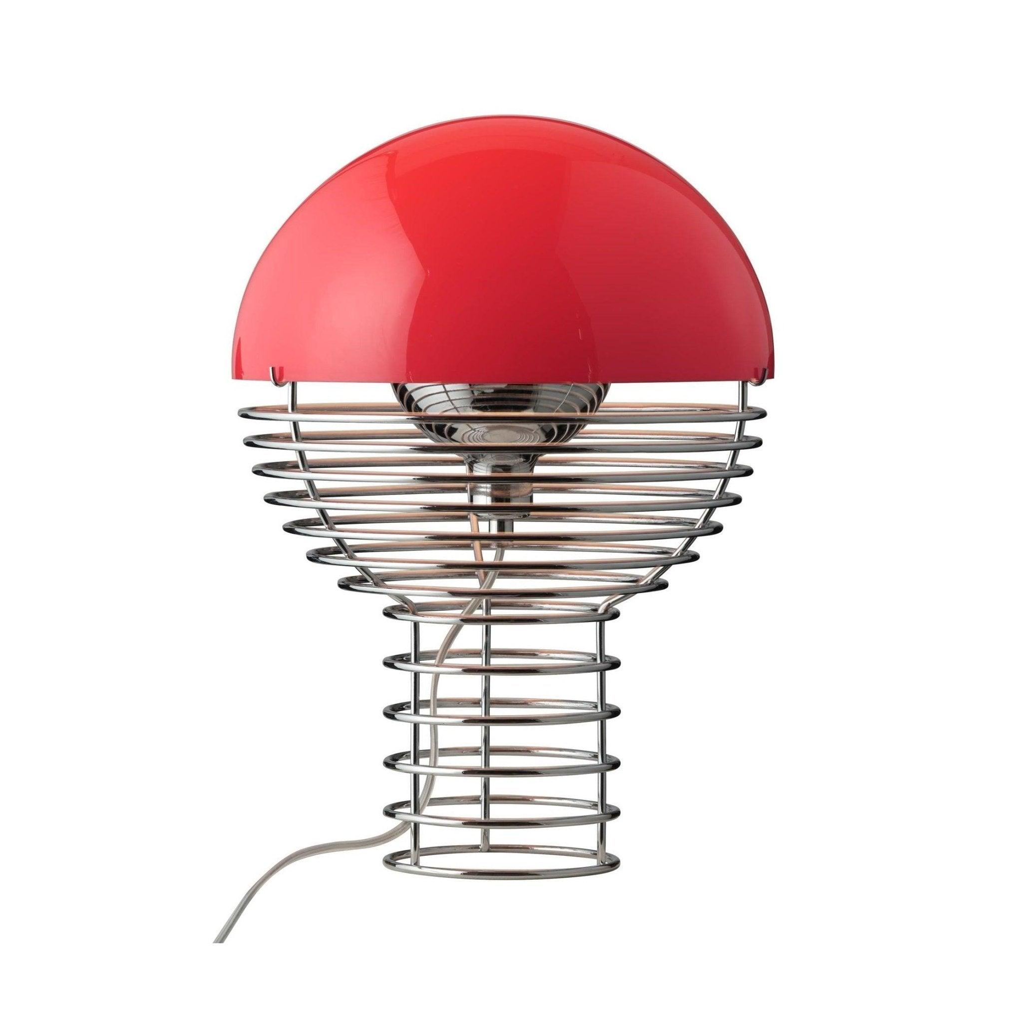 Lampa stołowa WIRE czerwony Verpan    Eye on Design