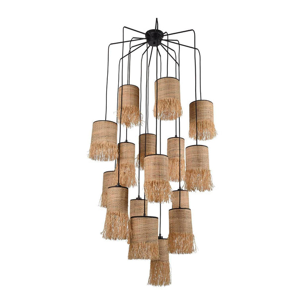 Lampa sufitowa FORMENTERA 16L bananowiec i rafia Market Set    Eye on Design