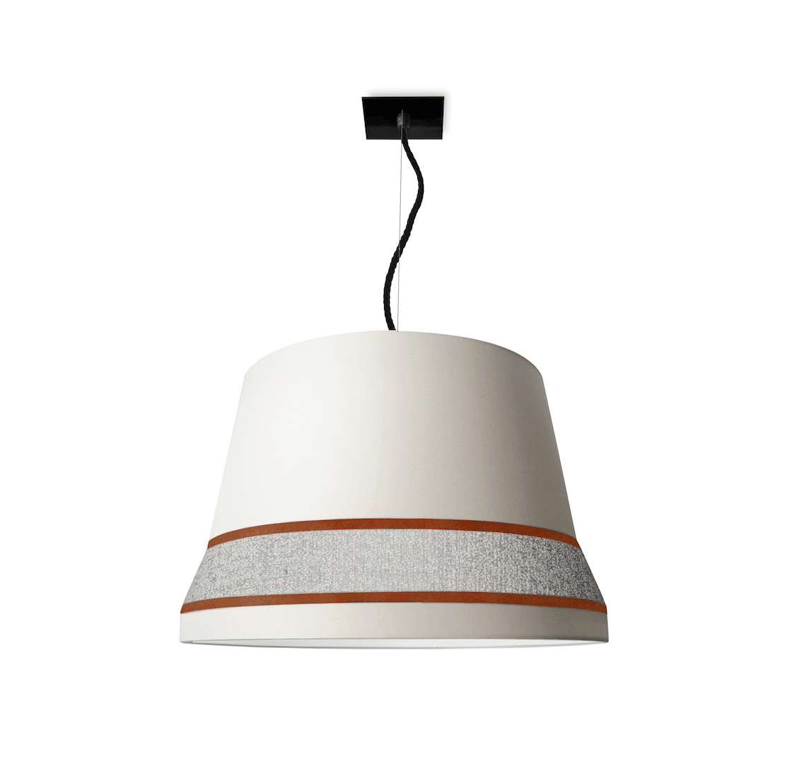 Lampa wisząca AUDREY biały z pomarańczowym wykończeniem Contardi    Eye on Design