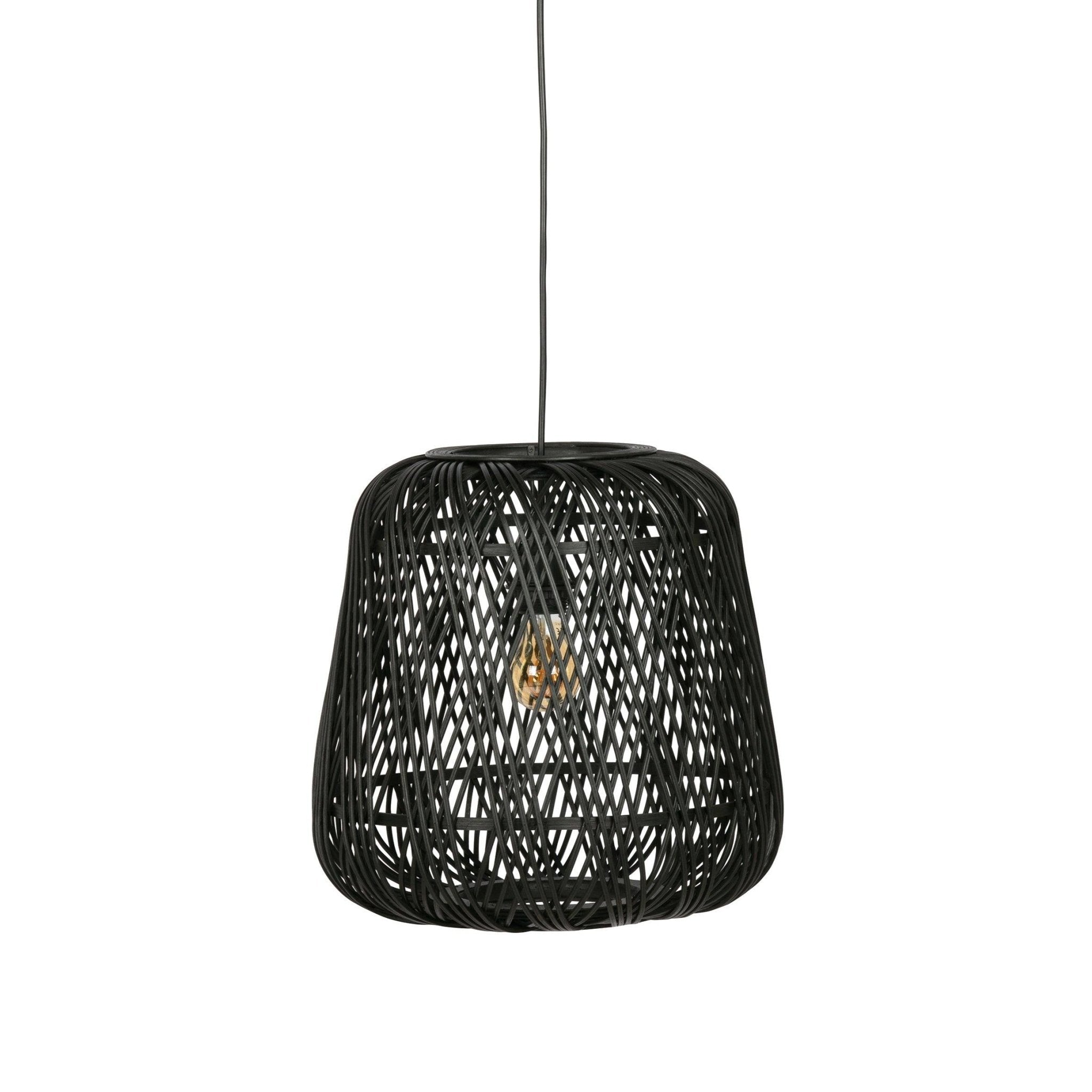 Lampa wisząca bambusowa MOZA MINI czarny Woood Exclusive    Eye on Design