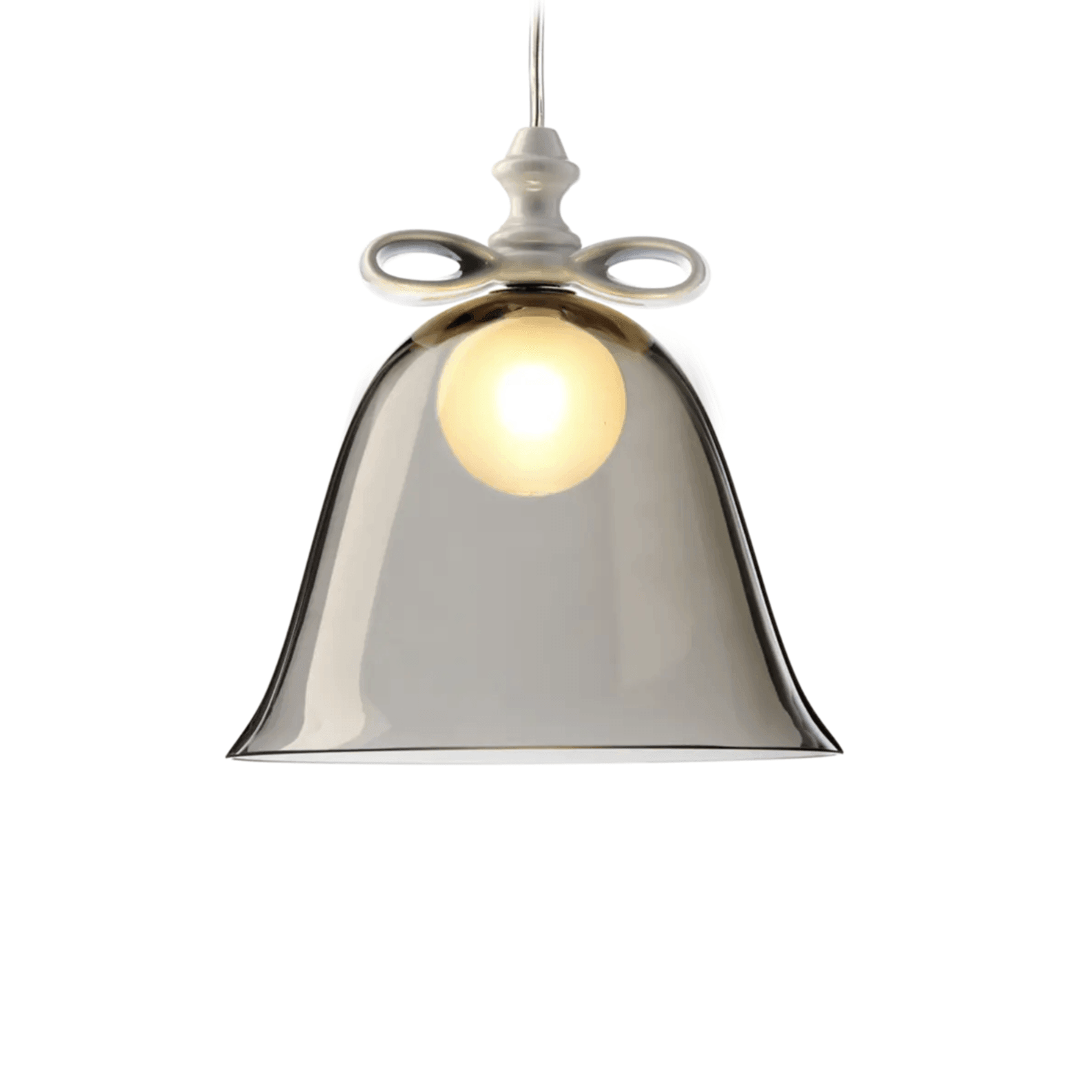 Lampa wisząca BELL dymione szkło z białym Moooi 36 cm   Eye on Design