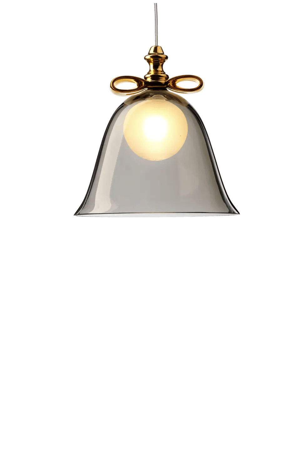 Lampa wisząca BELL dymione szkło ze złotym Moooi 23 cm   Eye on Design