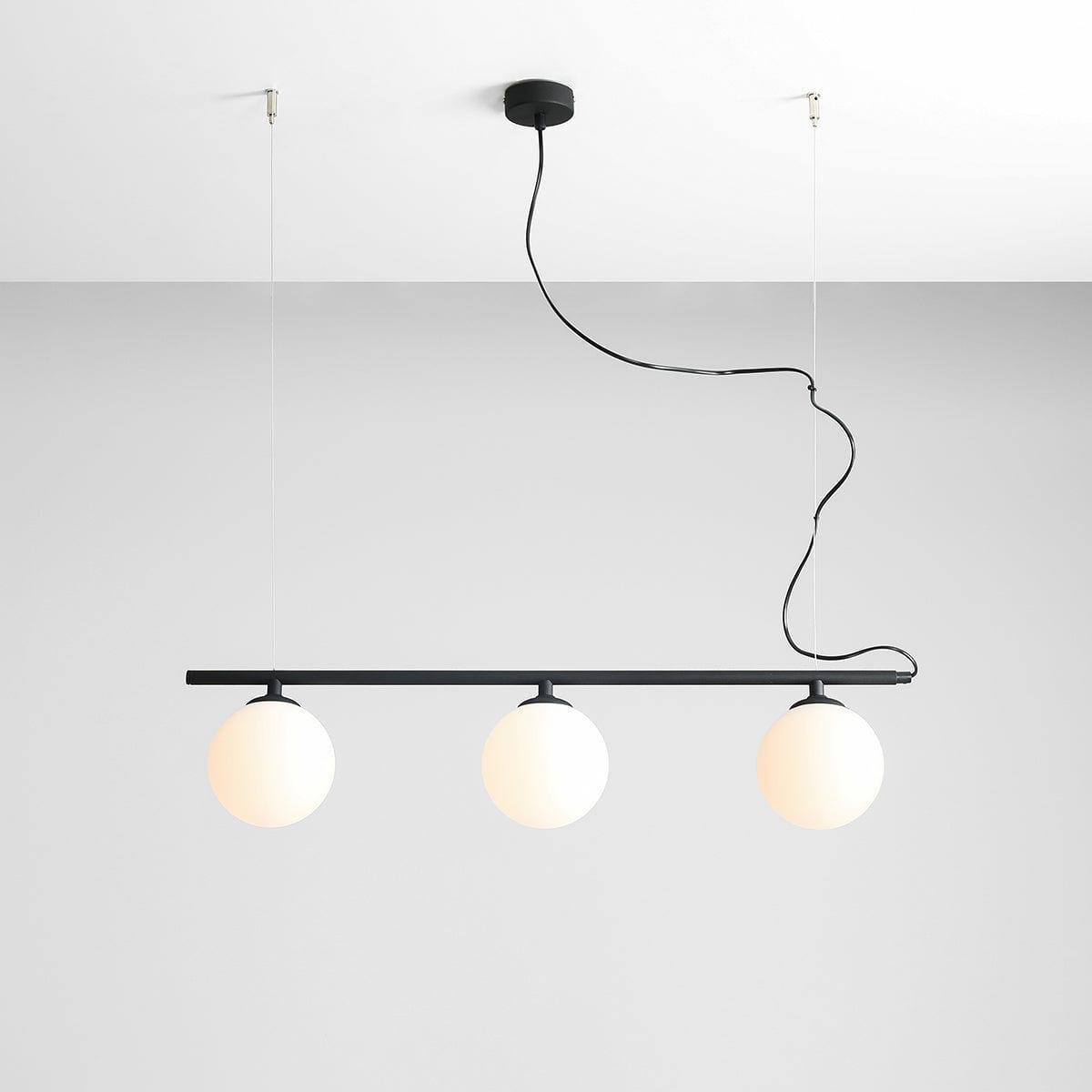 Lampa wisząca BERYL GLASS TRIO czarny Artera    Eye on Design