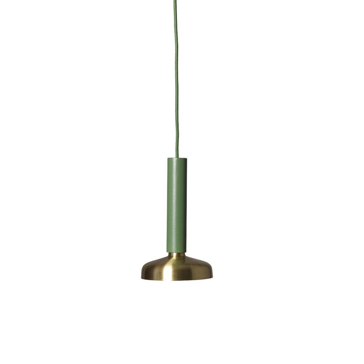 Lampa wisząca BLEND zielony z mosiężnym wykończeniem Pholc    Eye on Design