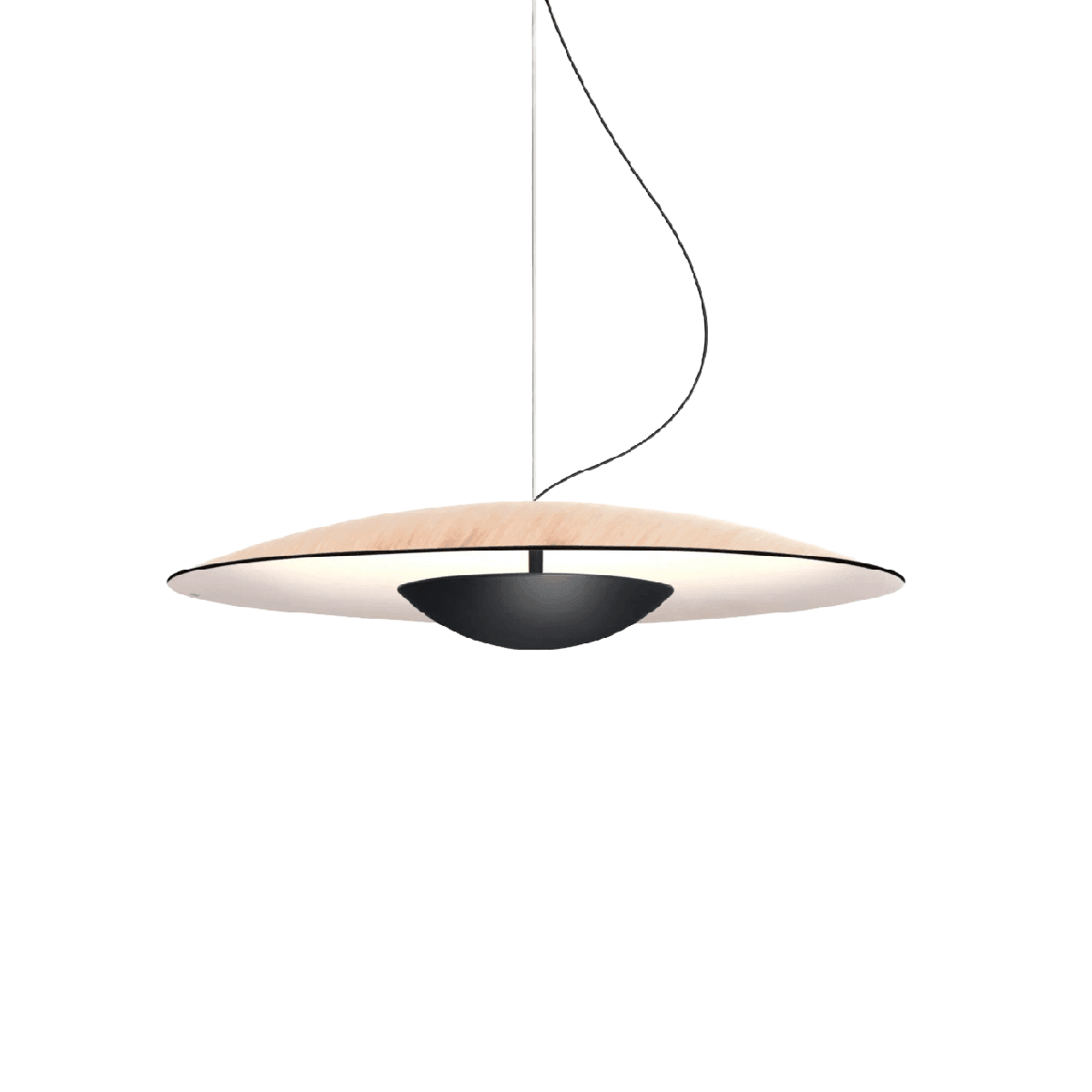 Lampa wisząca GINGER jasnobrązowy z białym wykończeniem Marset 42 cm ze ściemniaczem Triac   Eye on Design