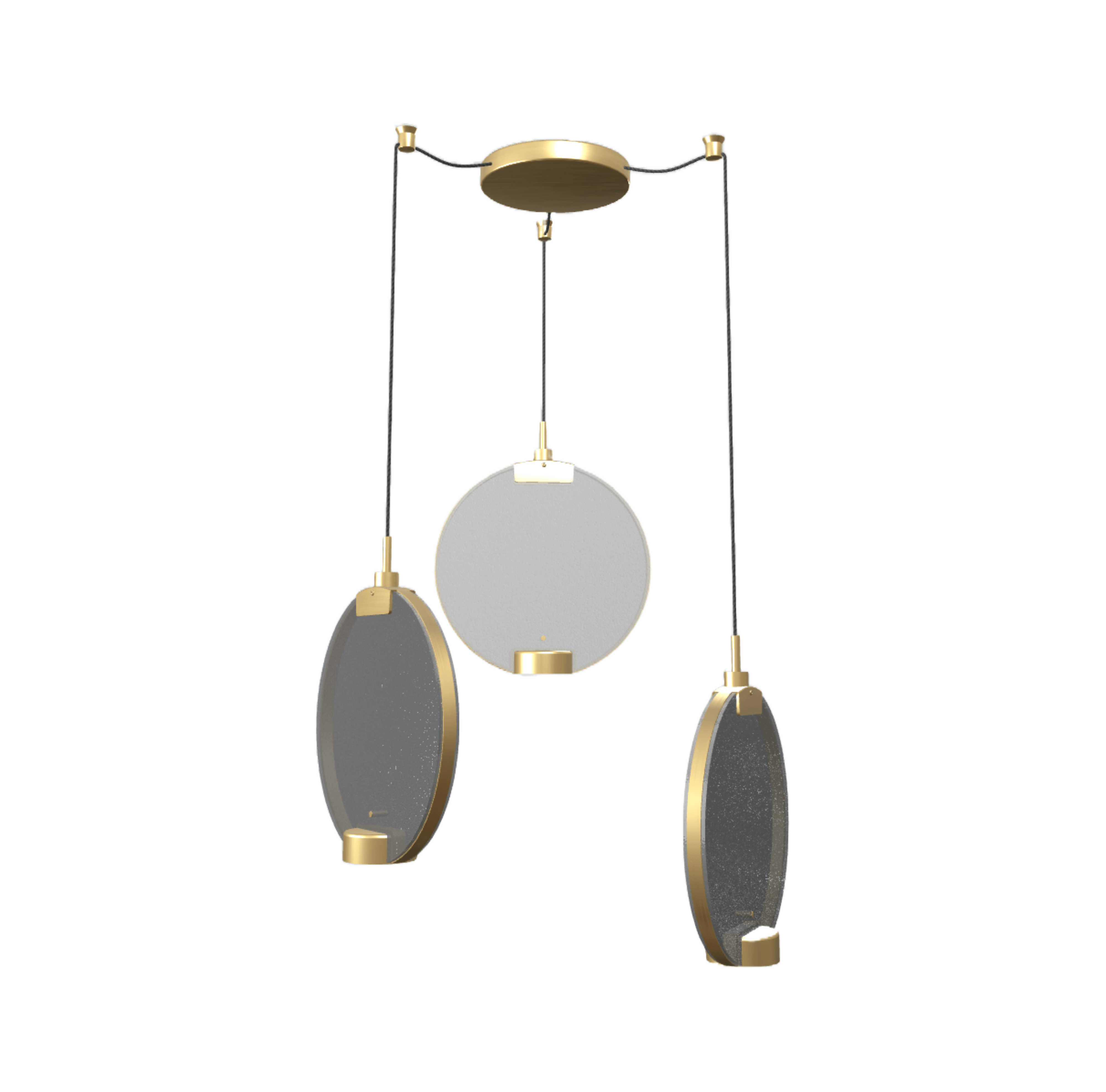 Lampa wisząca HORO S3 szczotkowany mosiądz Masiero    Eye on Design