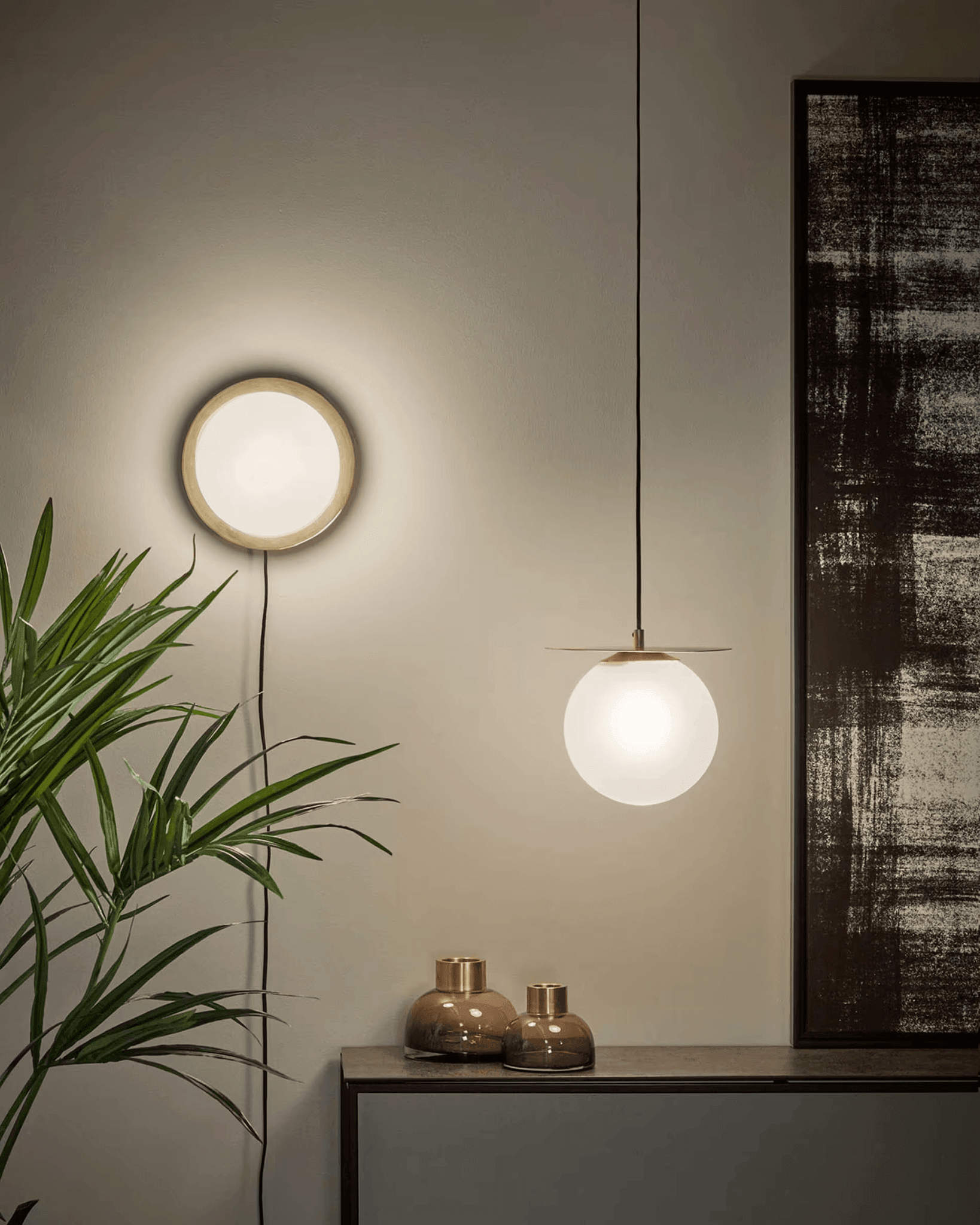 Lampa wisząca MANZ mosiężny La Forma    Eye on Design