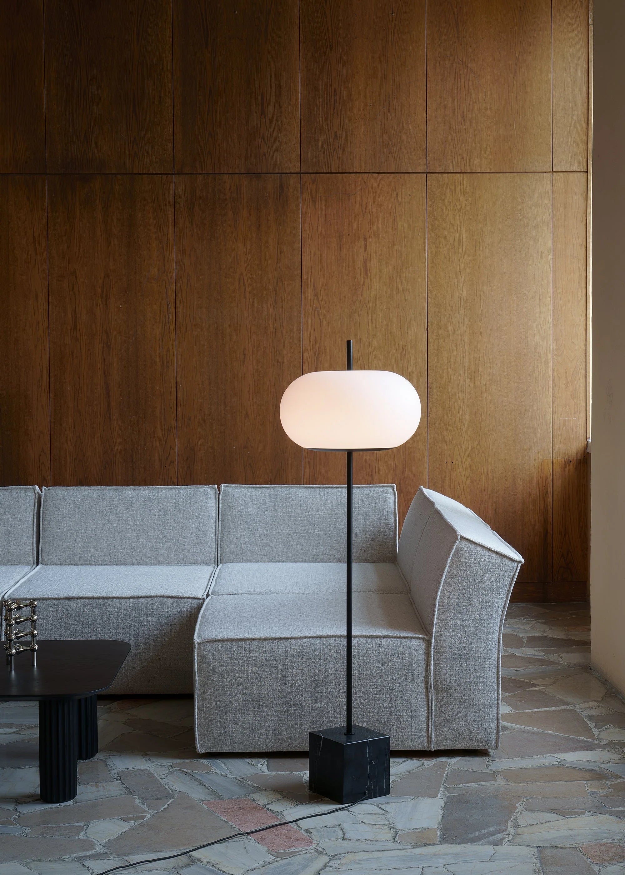 Lampa podłogowa PIU czarny marmur