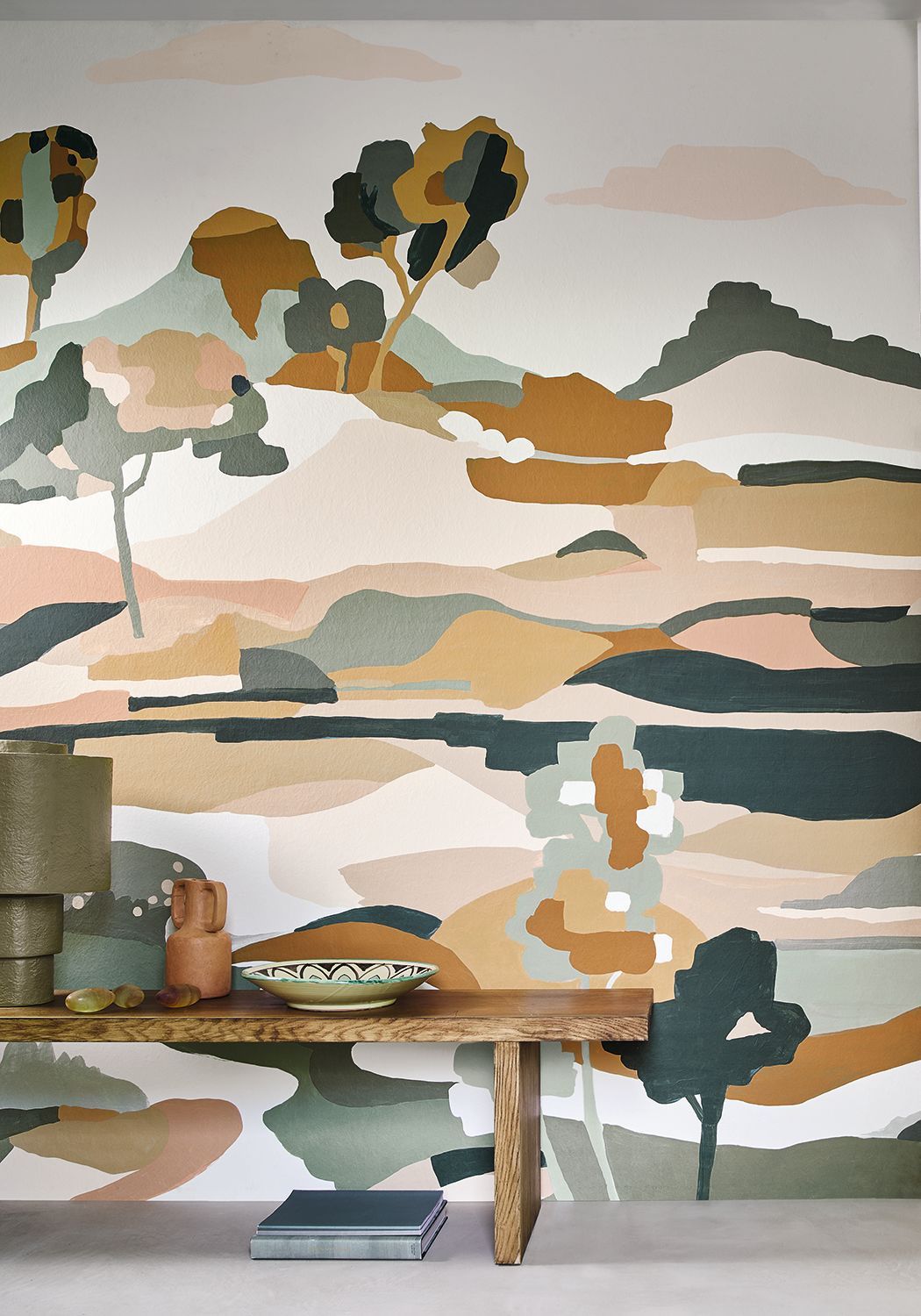 Wandbild LE BASSIN grün mit beige