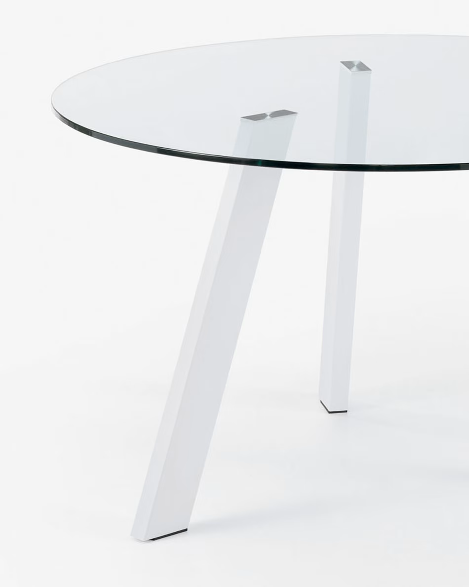 Stół CARIB szklany ze stalową podstawą La Forma    Eye on Design