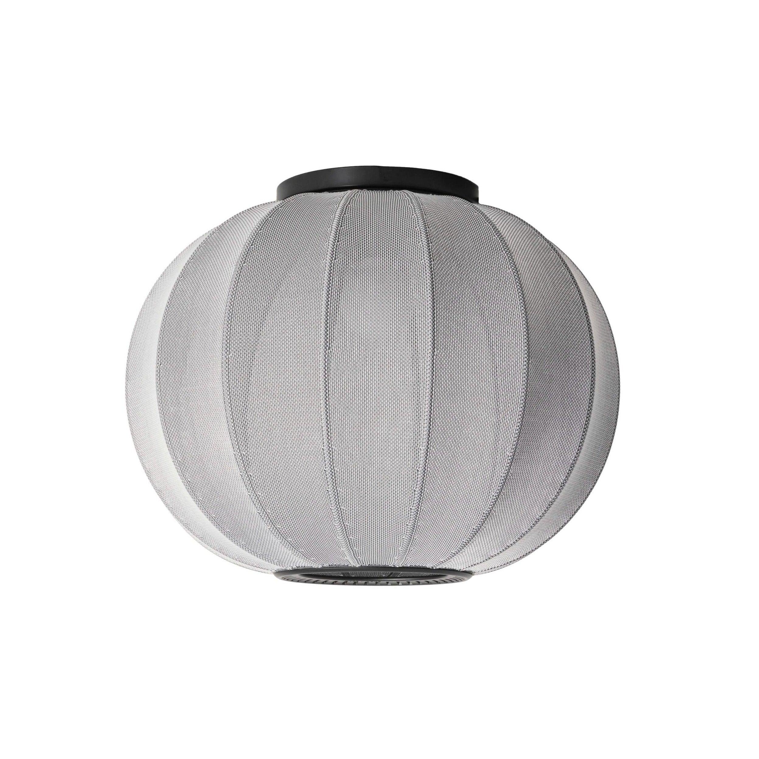 Deckenlampe mit Strickweite grau