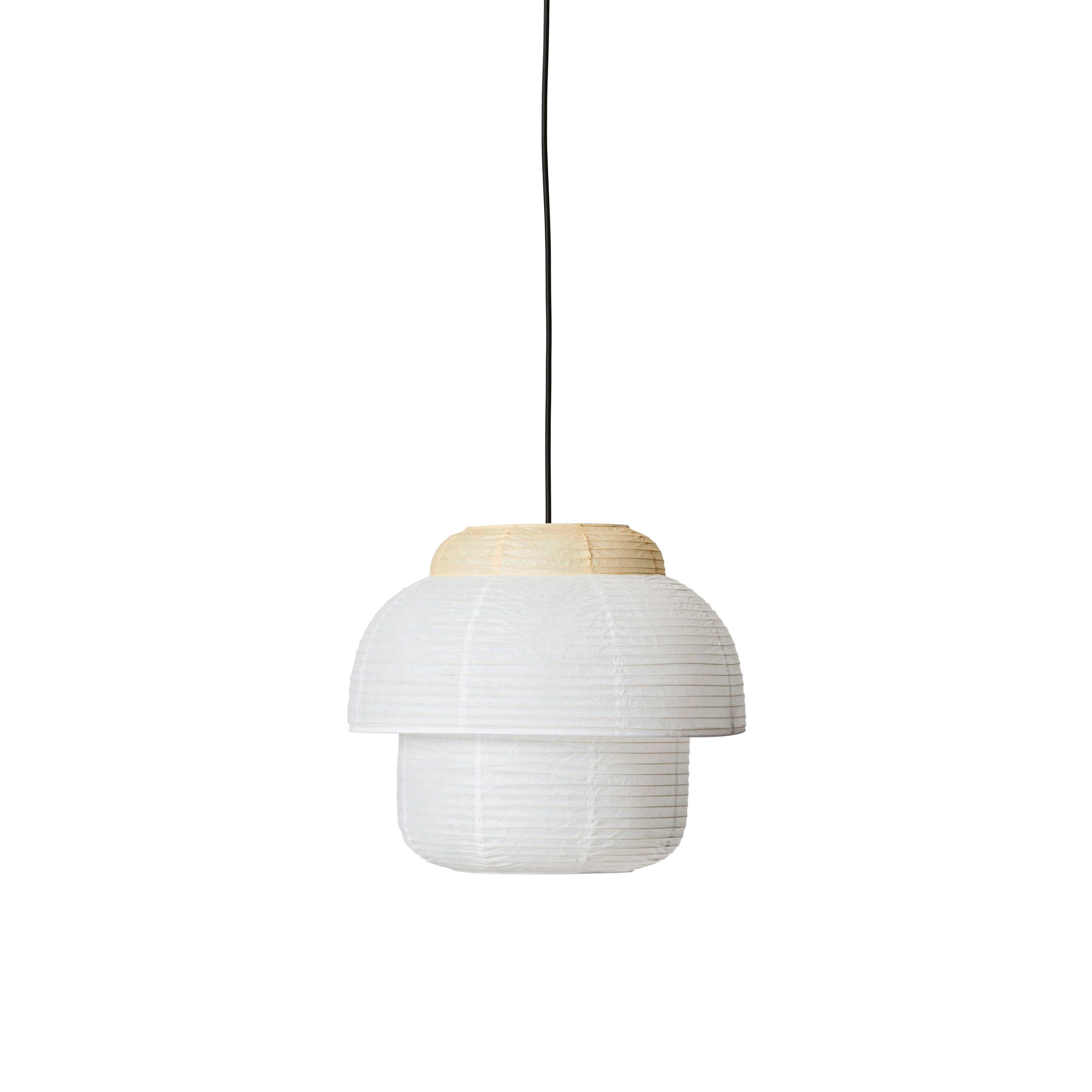 Double white with yellow hanging lamp